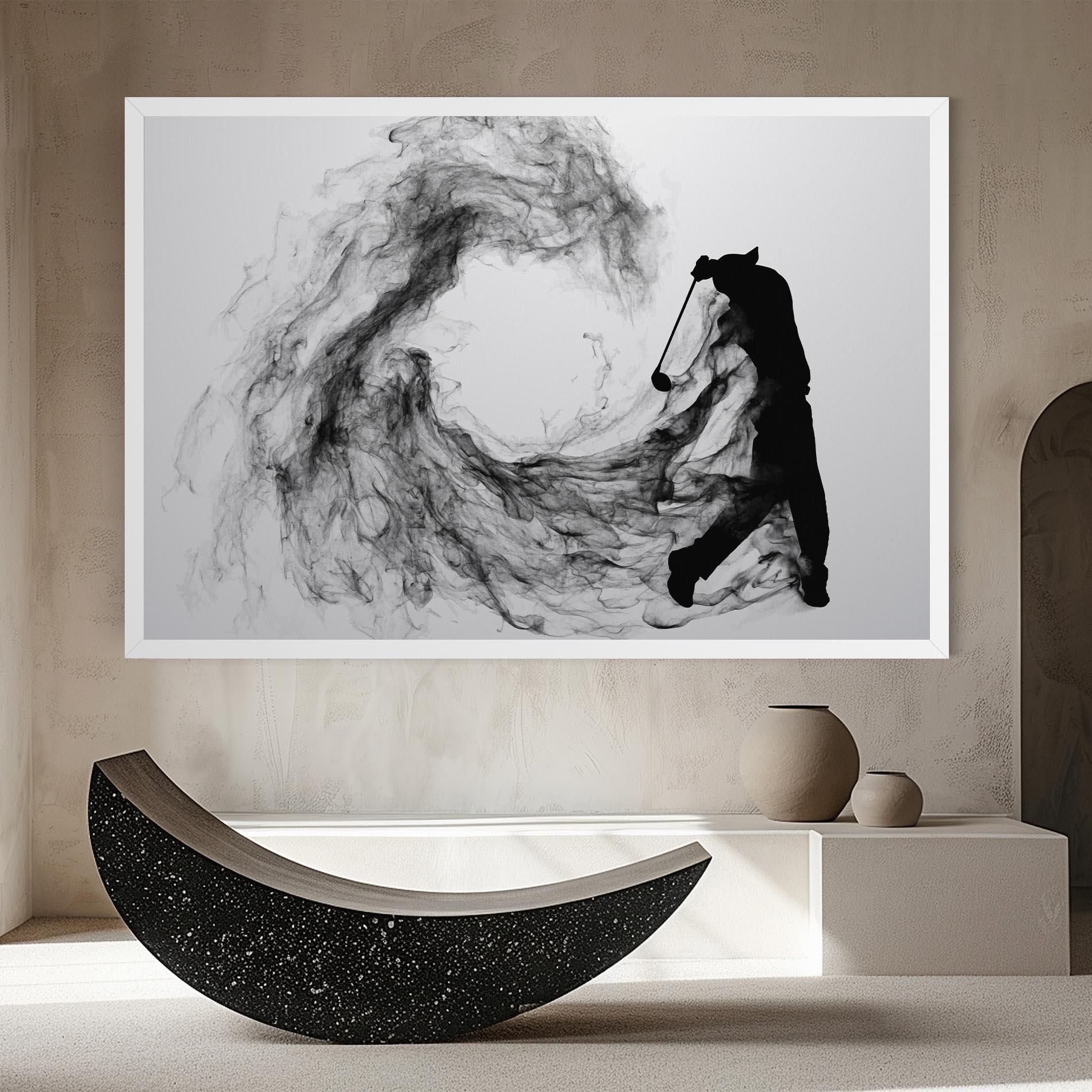 Vászonkép Black Smoke Golf mockup 8