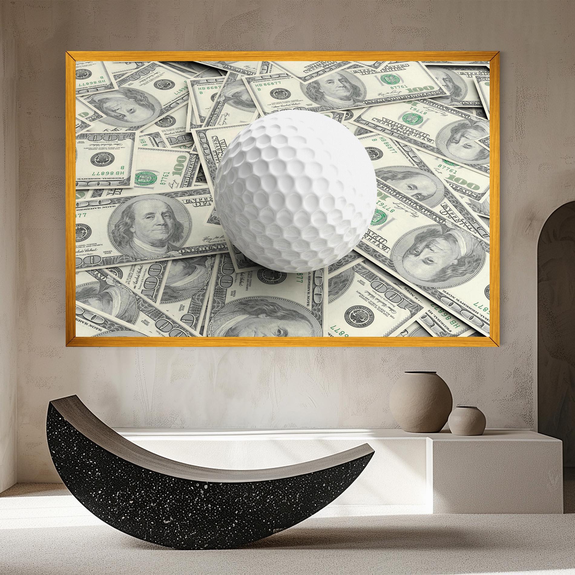 Vászonkép 3d Golf Ball mockup 8