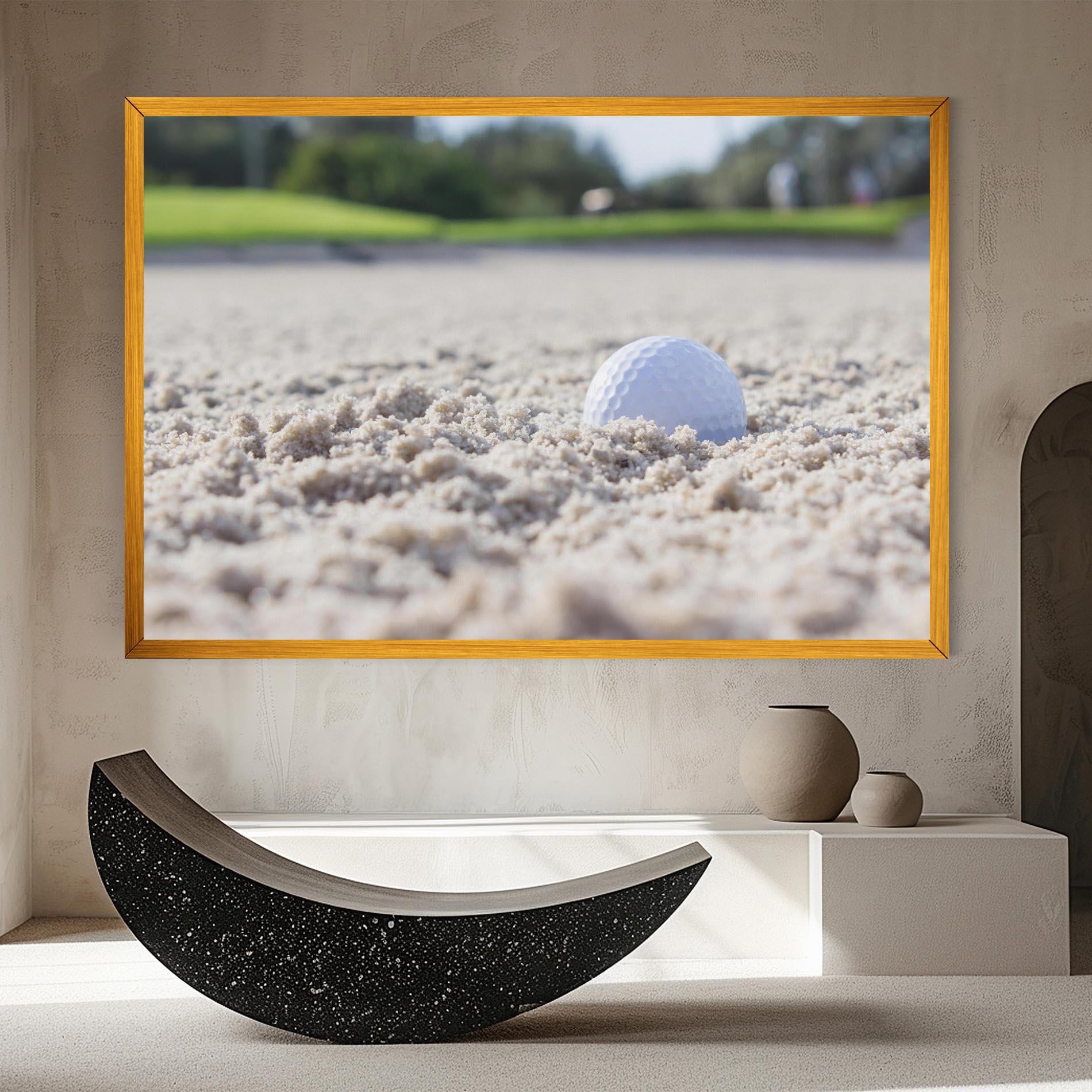 Vászonkép Golf Ball In Sand mockup 8