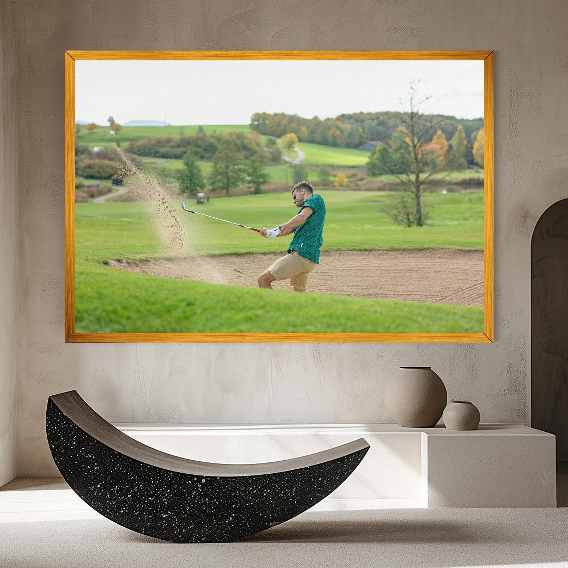 Vászonkép Green Tshirt Golf Player mockup 8