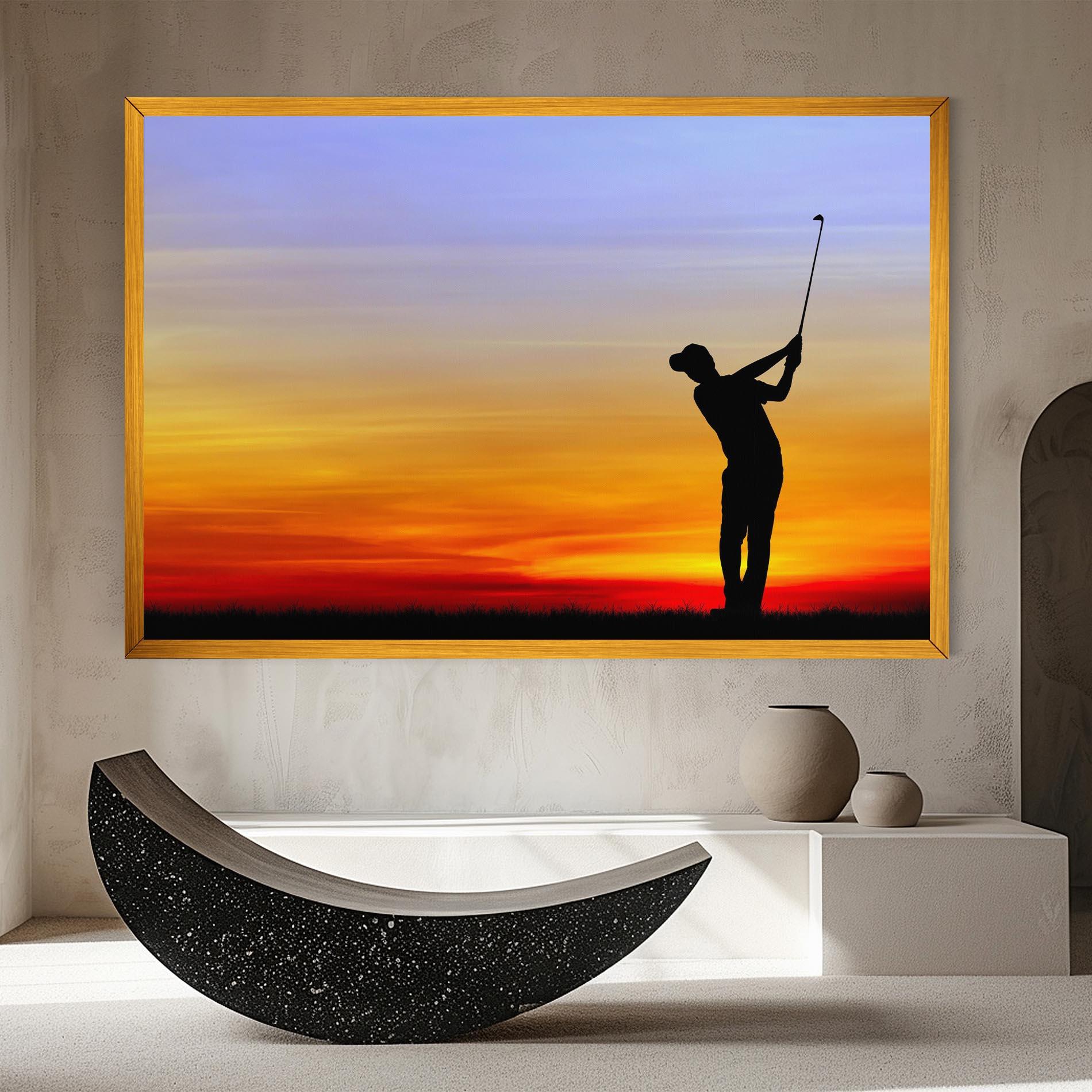 Vászonkép Playing Golf Sunrise mockup 8