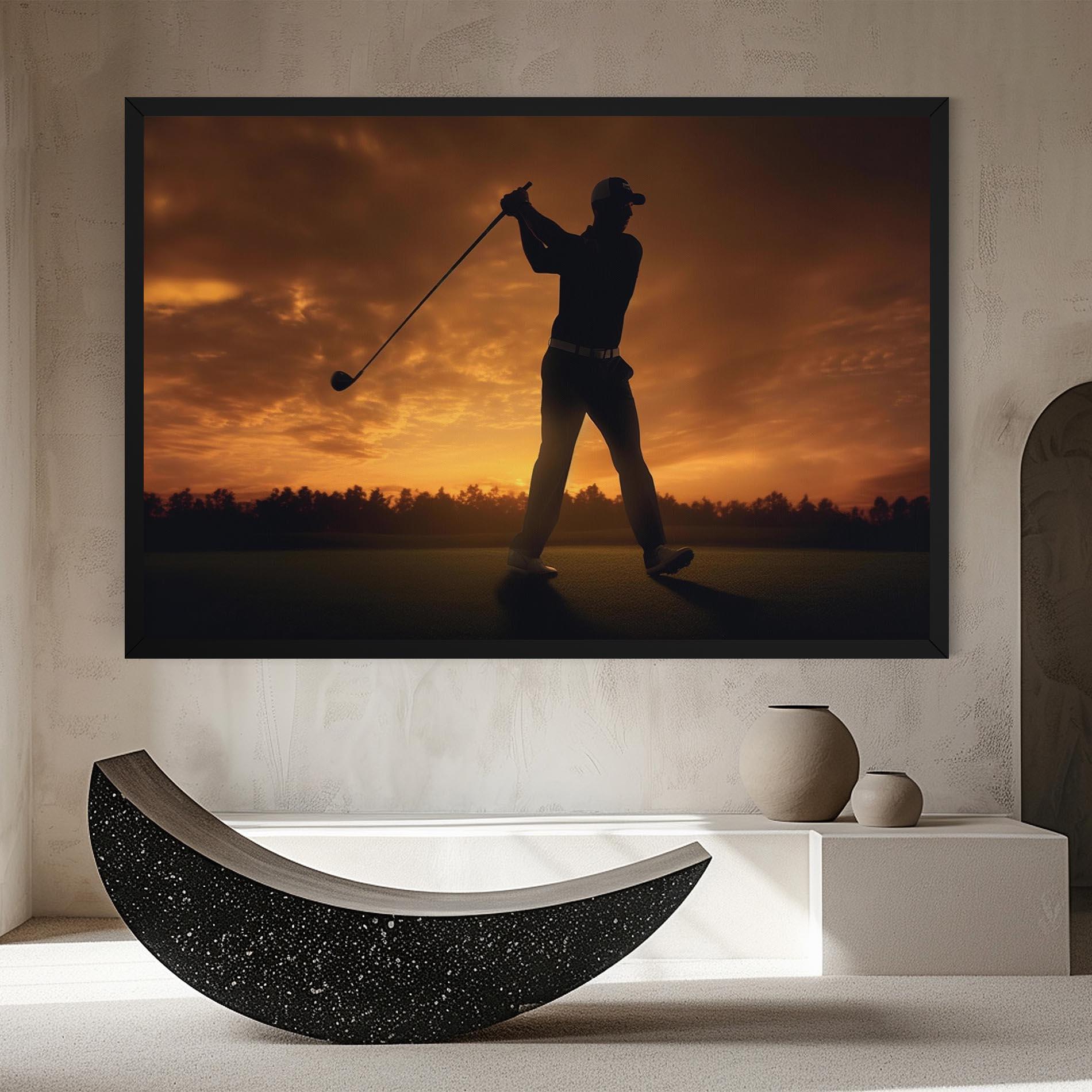 Vászonkép Golf Course Sunset mockup 8