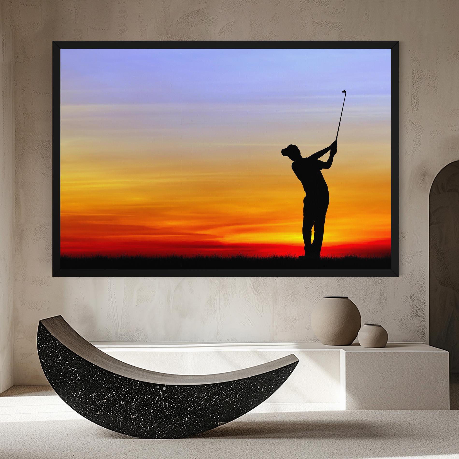 Vászonkép Playing Golf Sunrise mockup 8