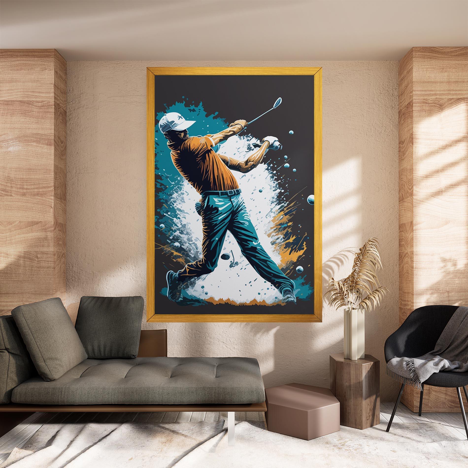 Vászonkép Golf On Grey mockup 8
