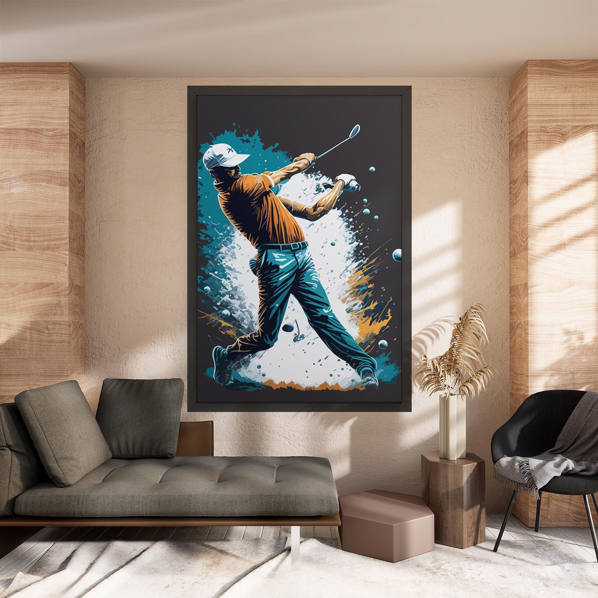 Vászonkép Golf On Grey mockup 8