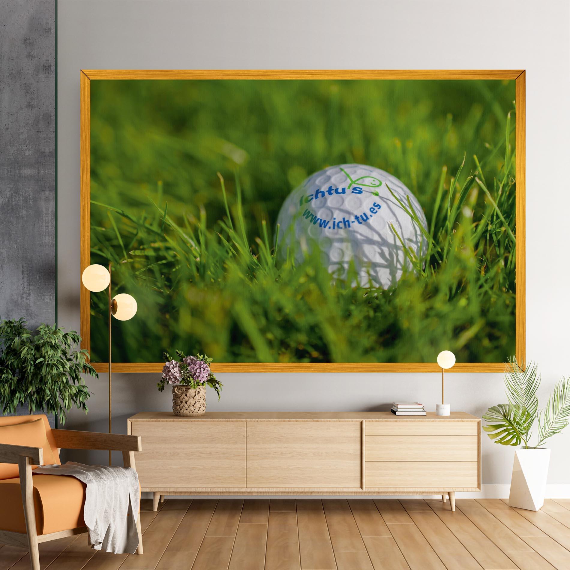 Vászonkép Golf Ball In Grass mockup 9