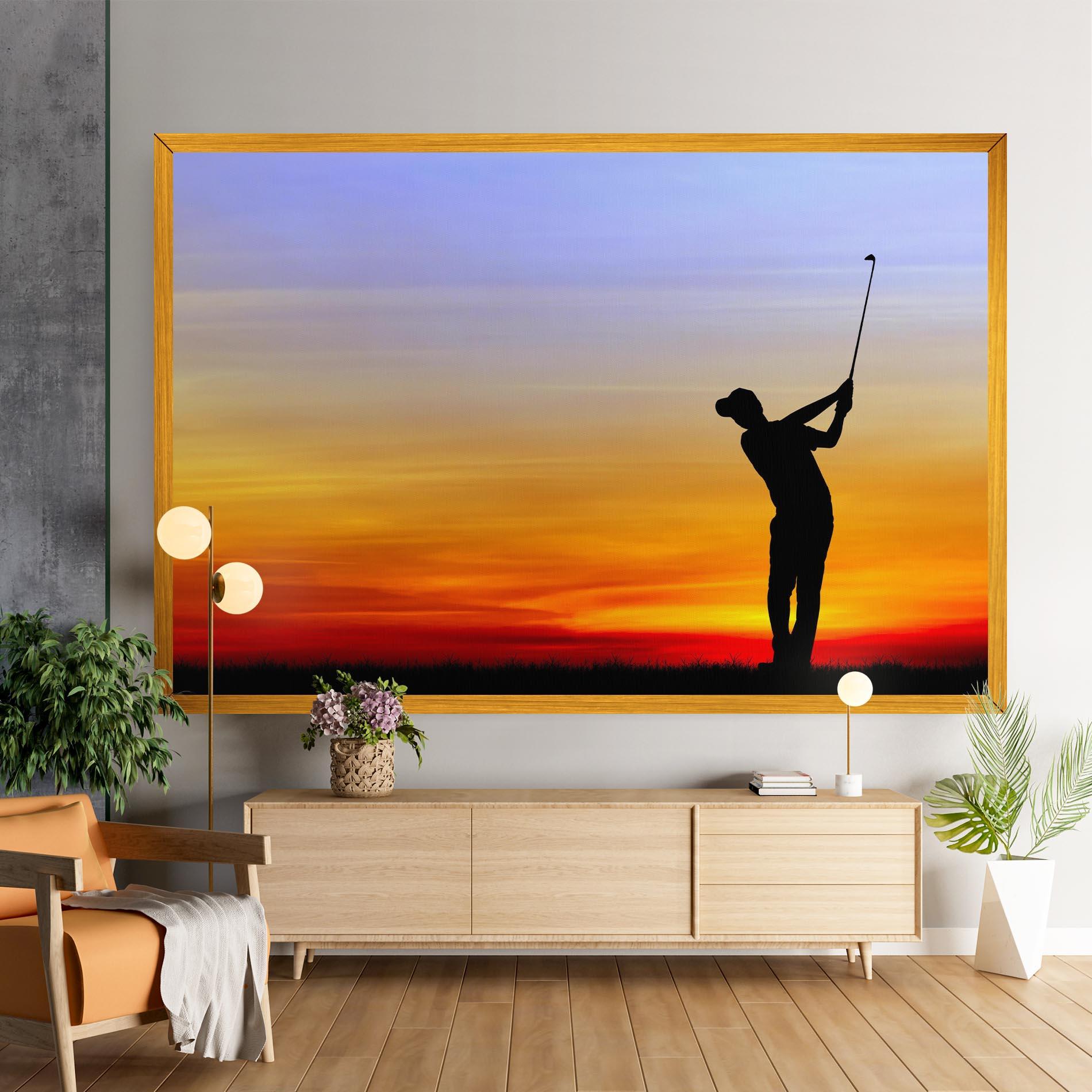 Vászonkép Playing Golf Sunrise mockup 9