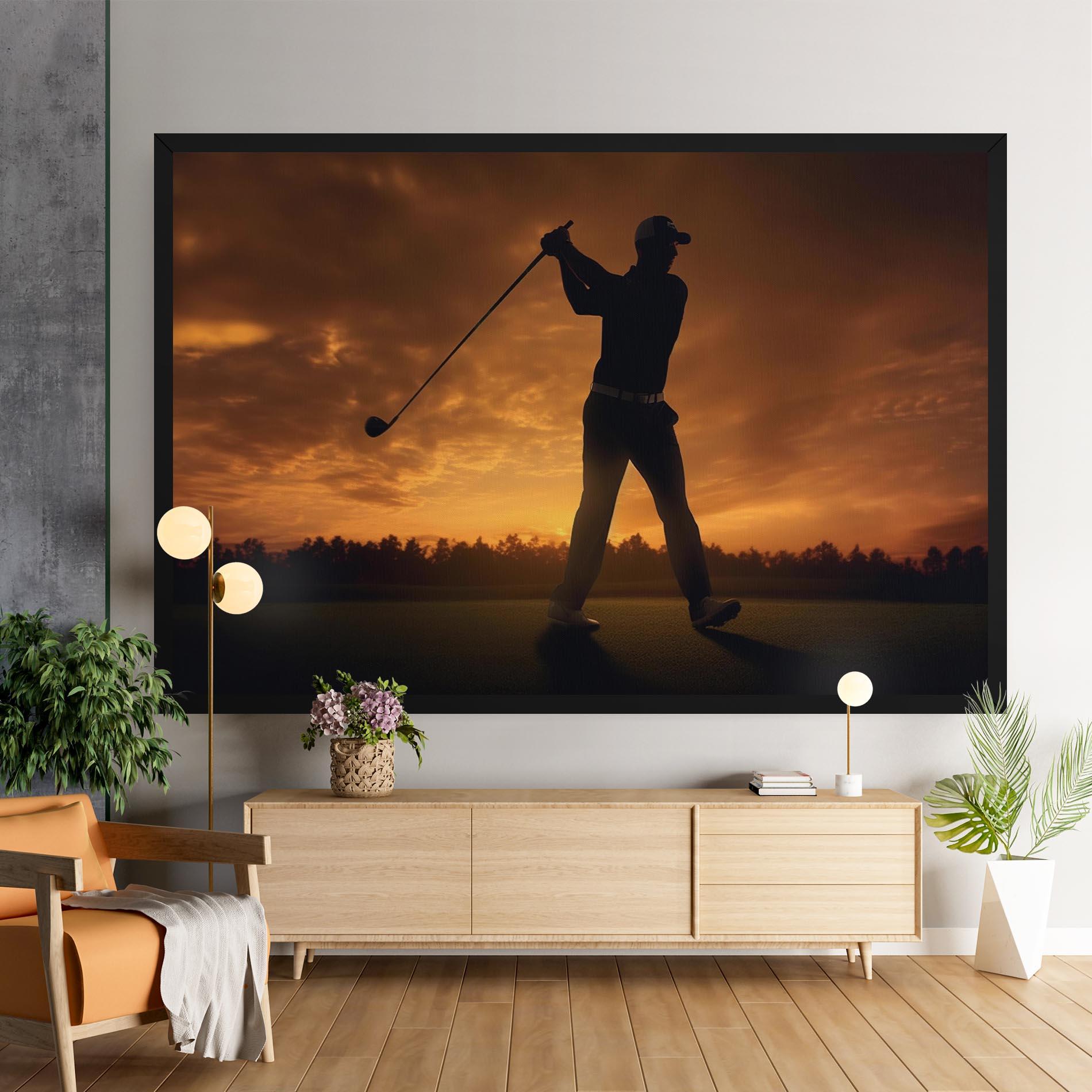 Vászonkép Golf Course Sunset mockup 9