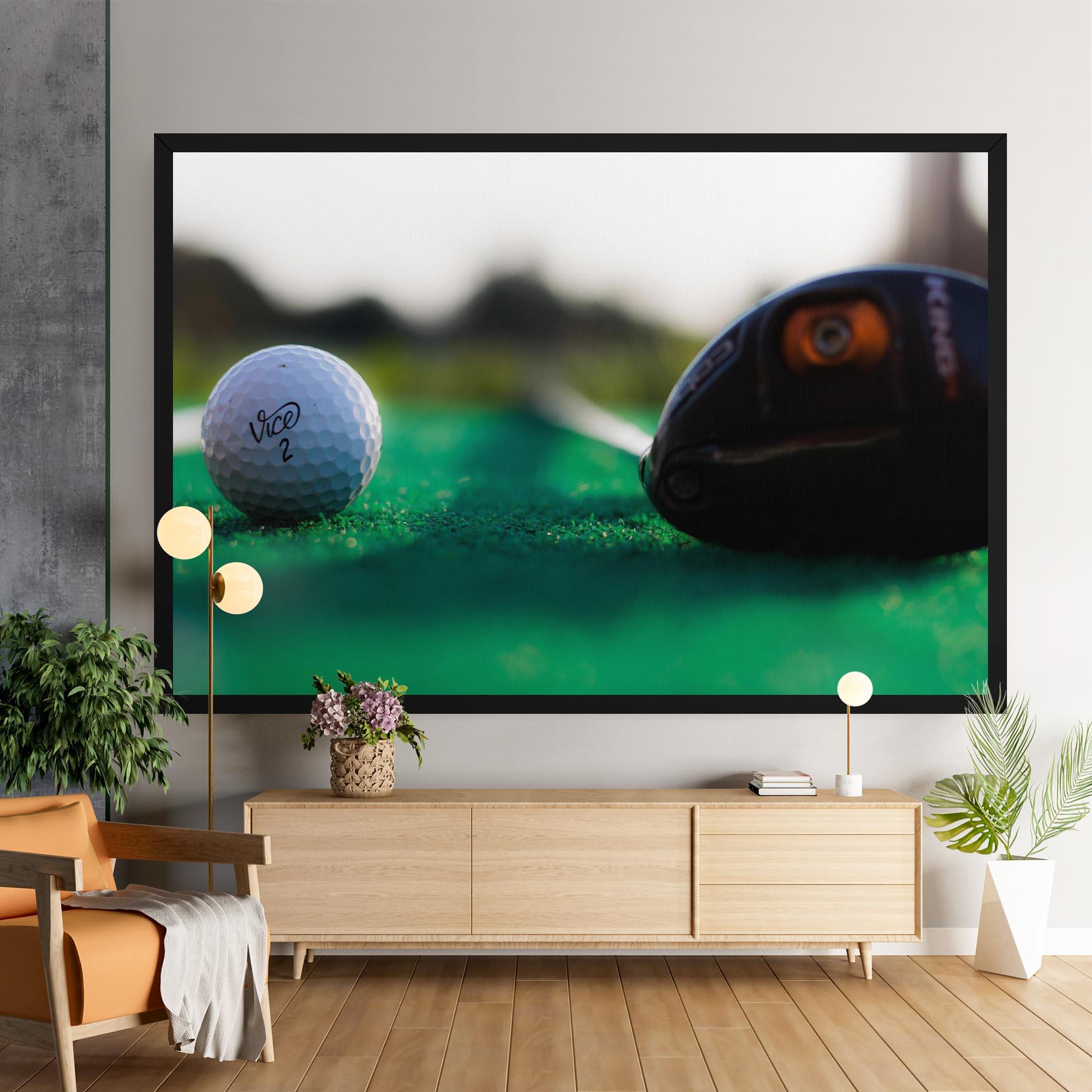 Vászonkép Green Grass Golf Ball mockup 9