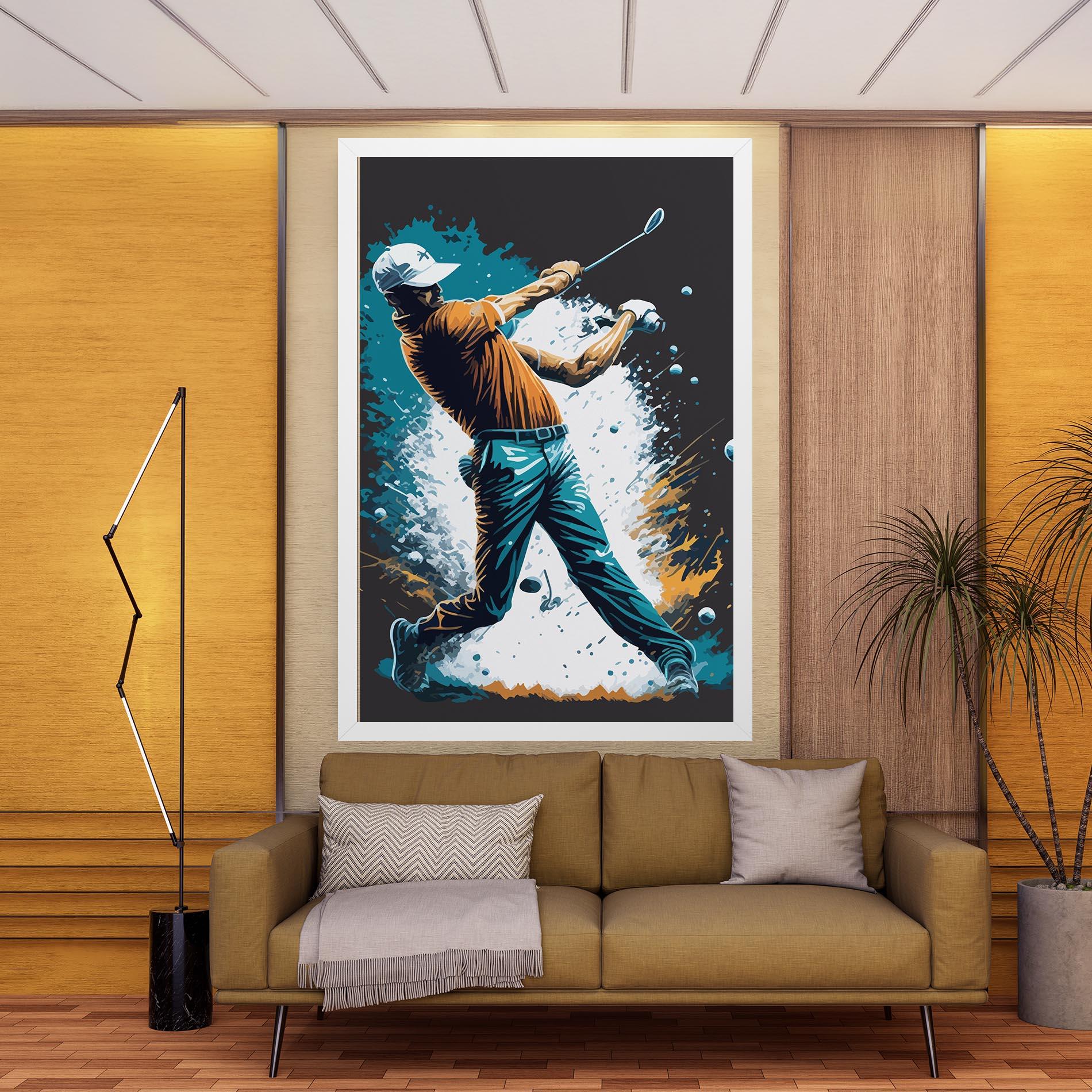 Vászonkép Golf On Grey mockup 9