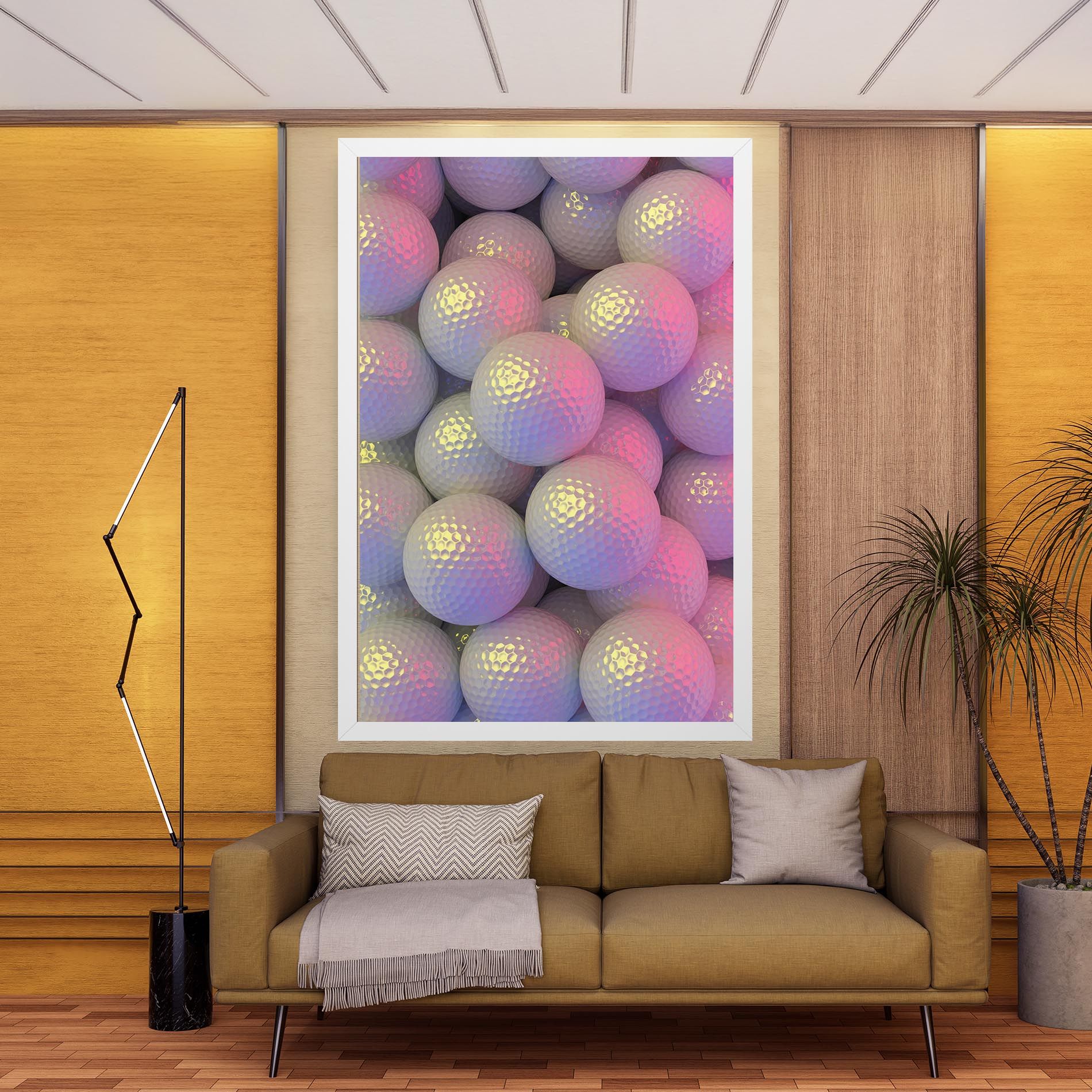 Purple Light Golf Ball mockup 9