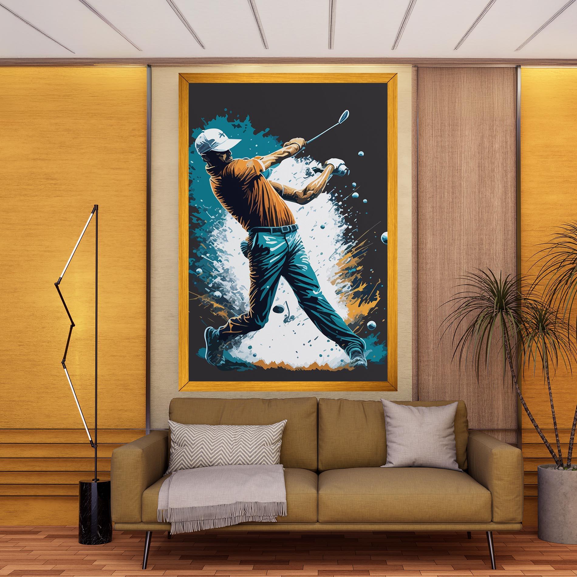 Vászonkép Golf On Grey mockup 9