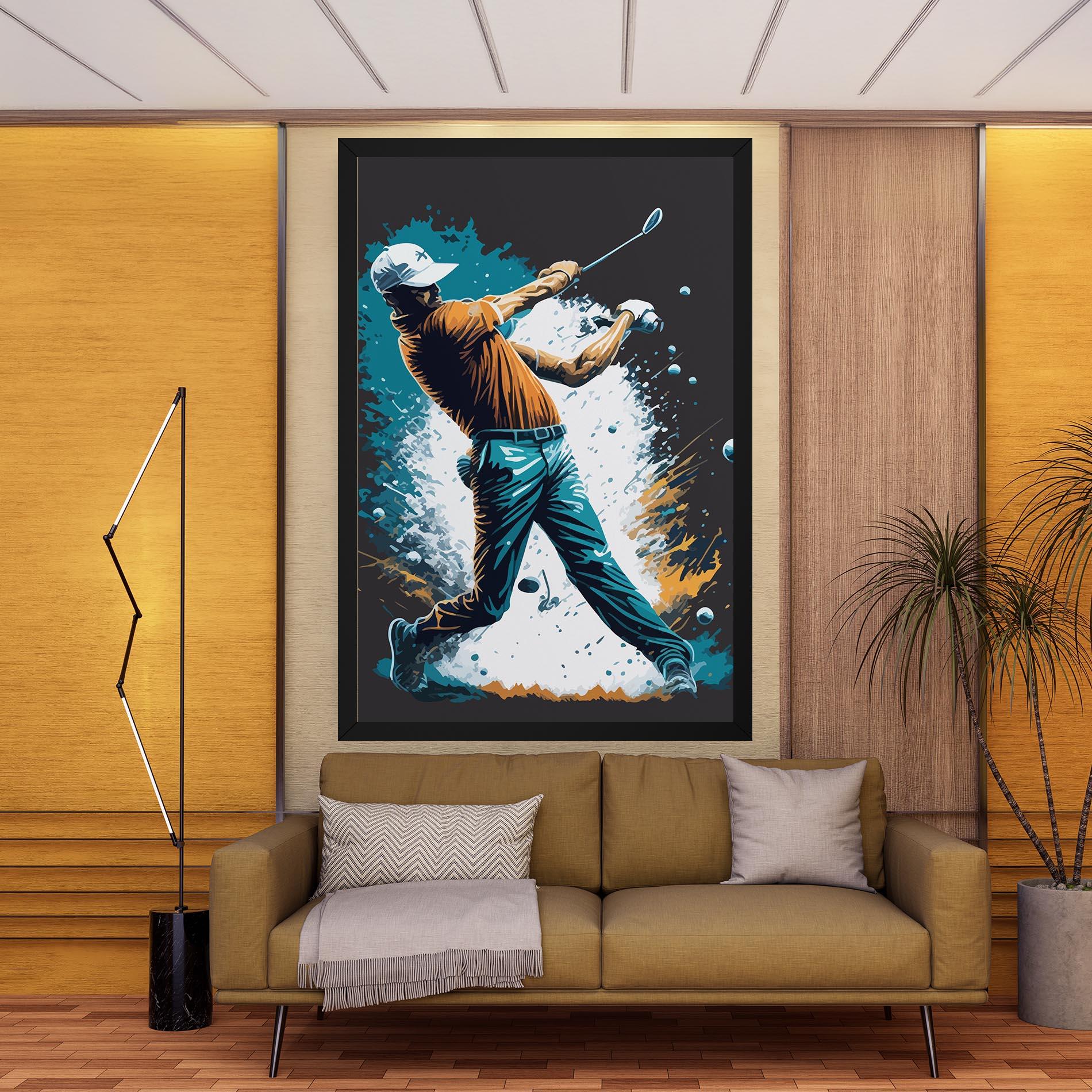 Vászonkép Golf On Grey mockup 9