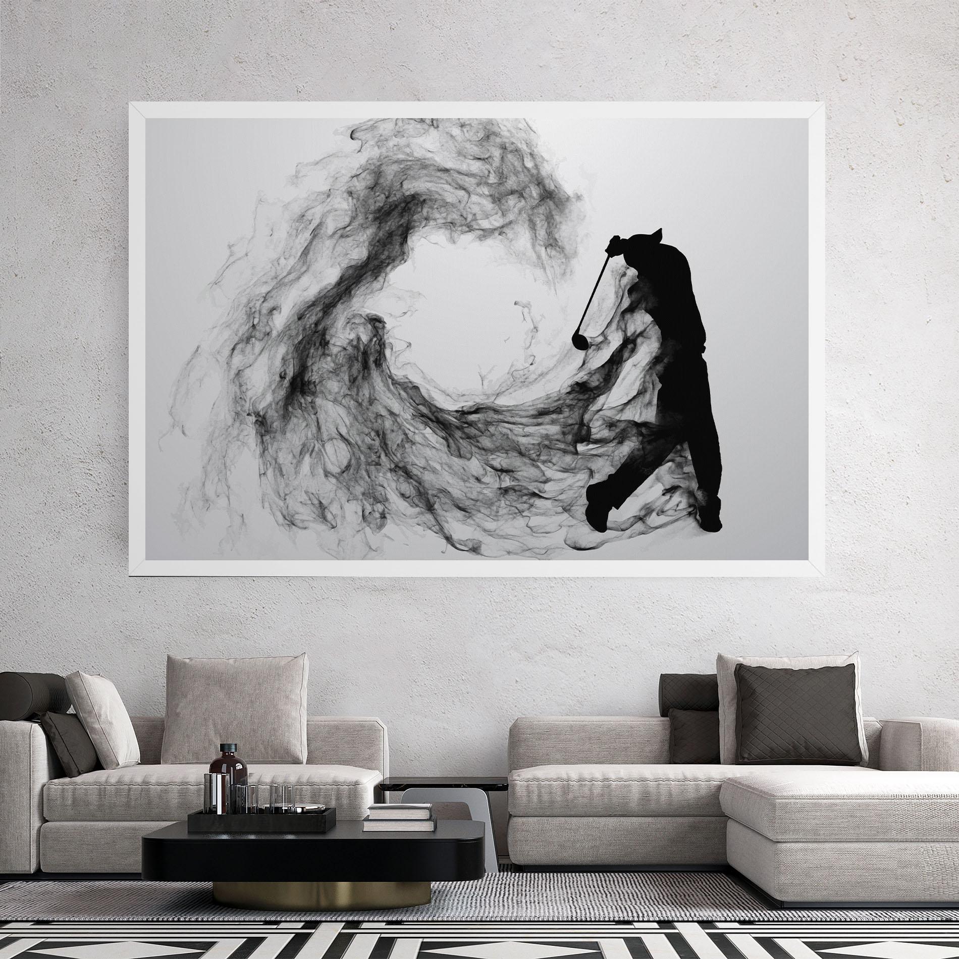 Vászonkép Black Smoke Golf mockup 2