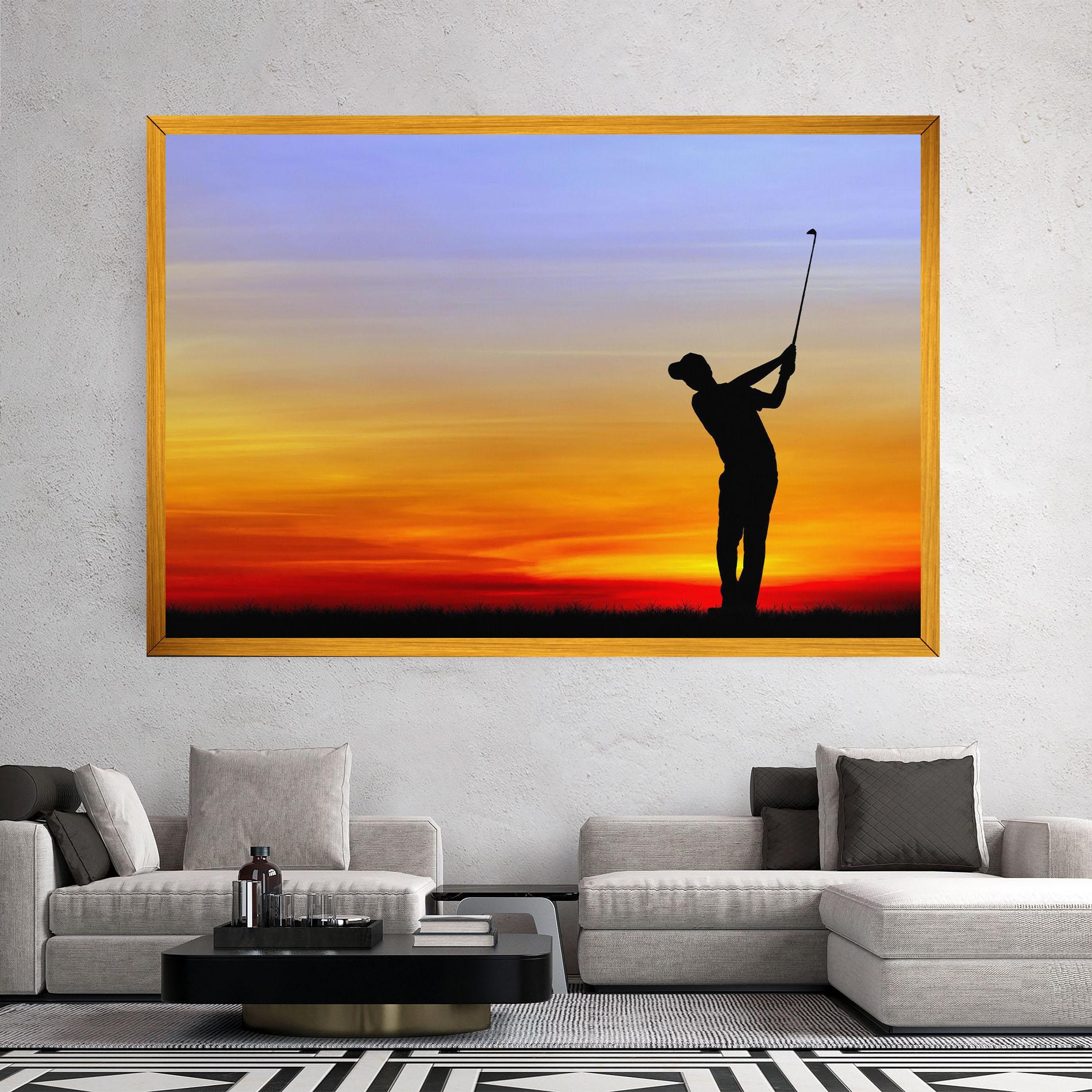 Vászonkép Playing Golf Sunrise mockup 2