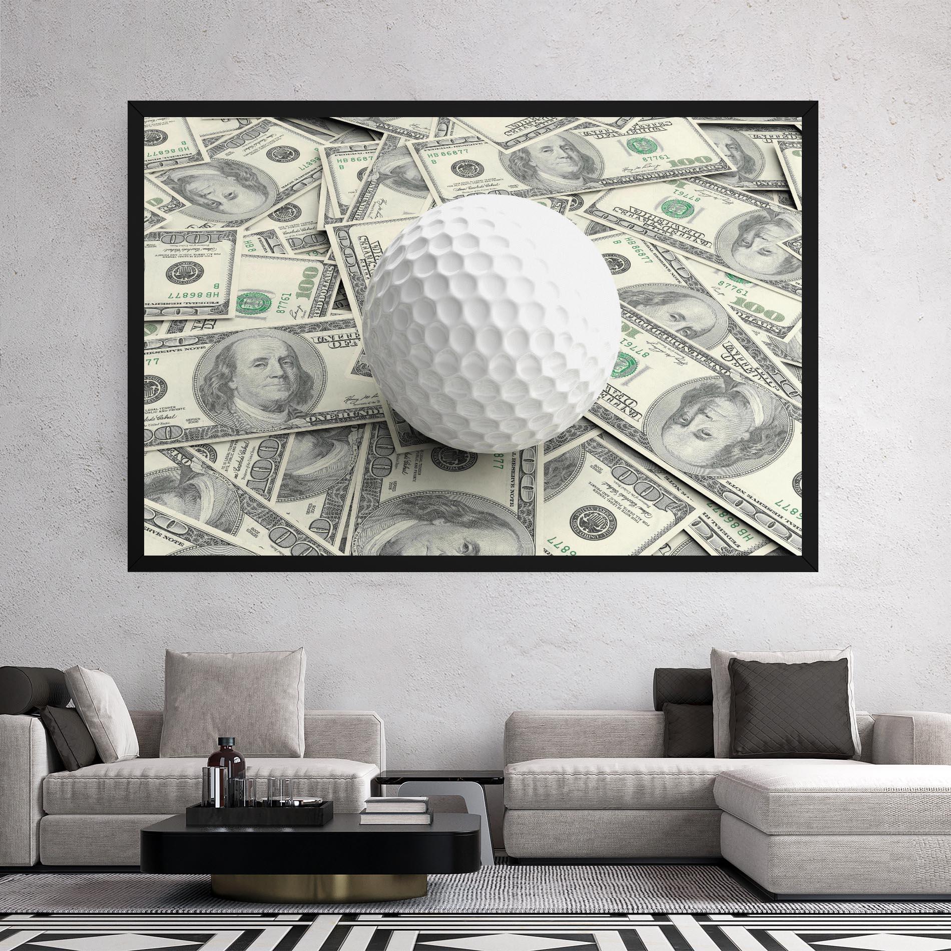 Vászonkép 3d Golf Ball mockup 2