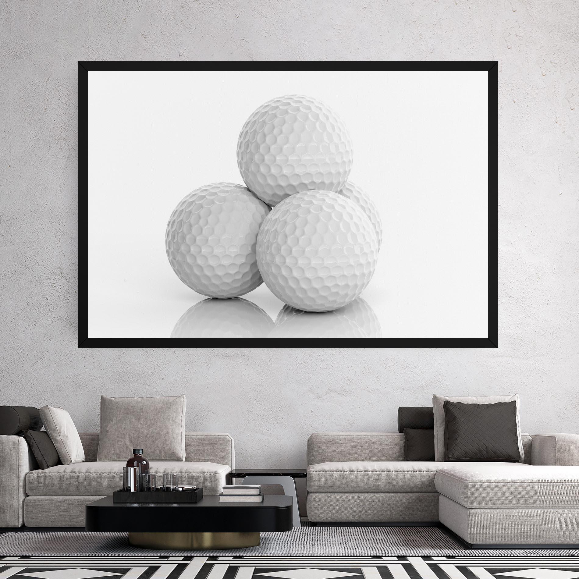 Vászonkép 3d Golf Balls mockup 2