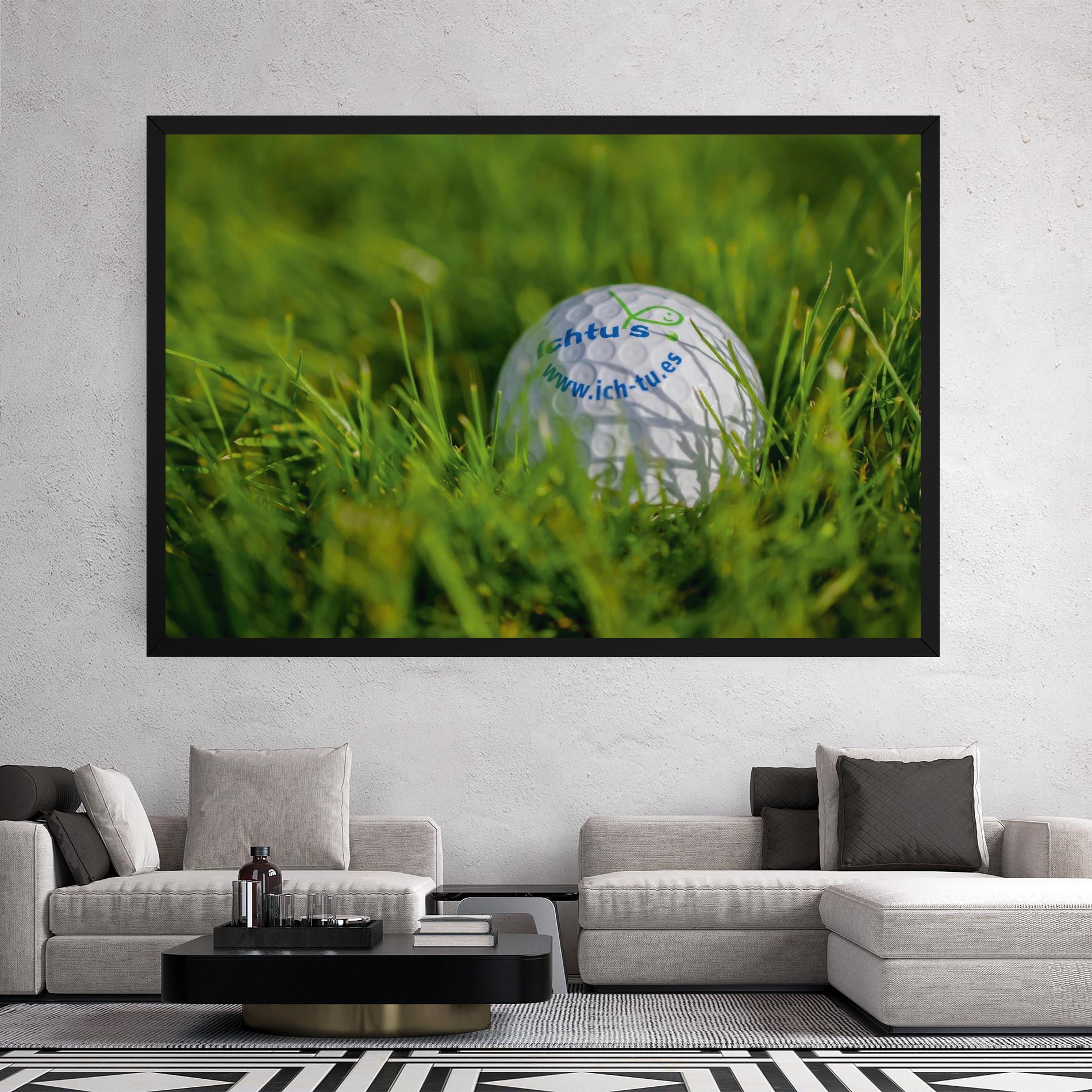 Vászonkép Golf Ball In Grass mockup 2