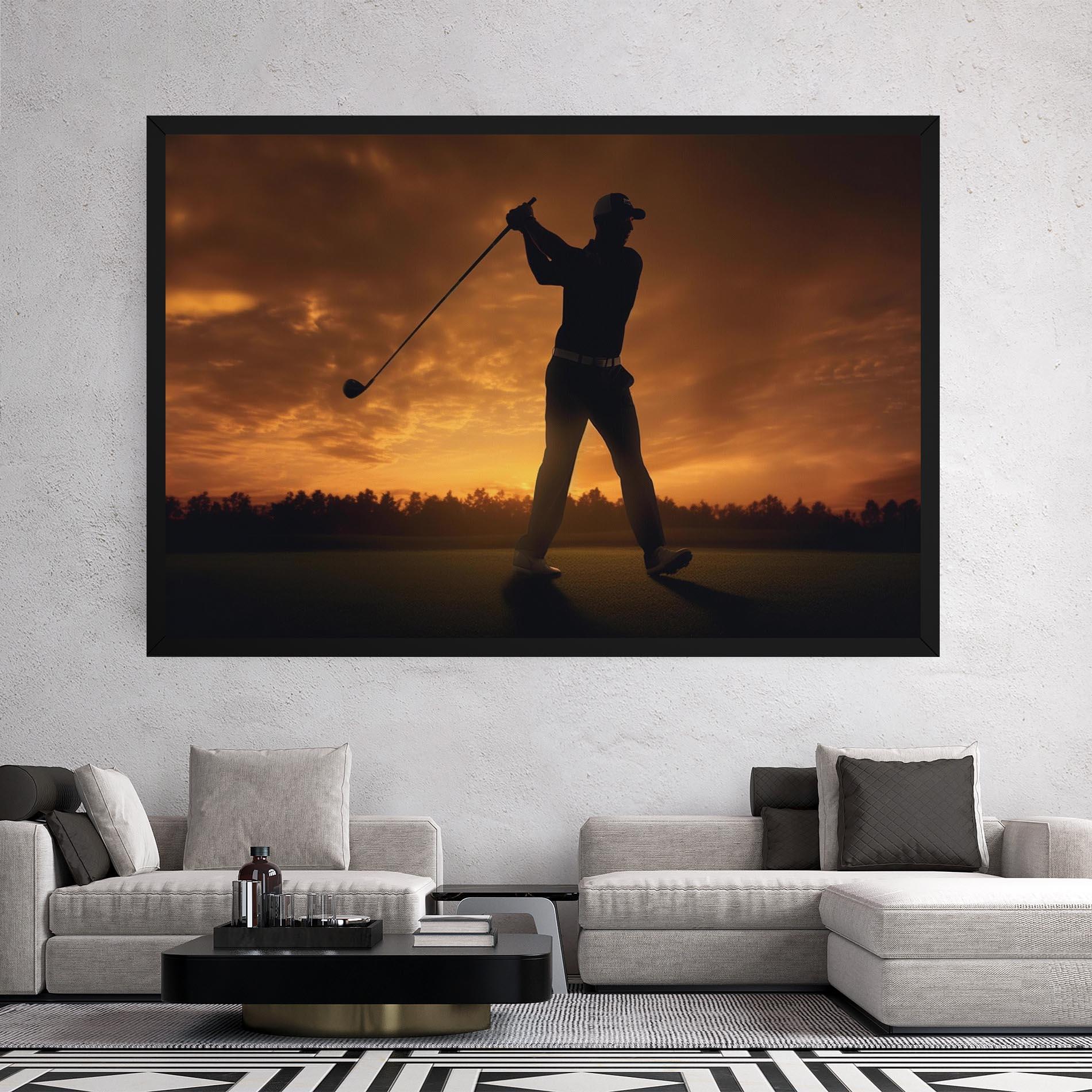 Vászonkép Golf Course Sunset mockup 2