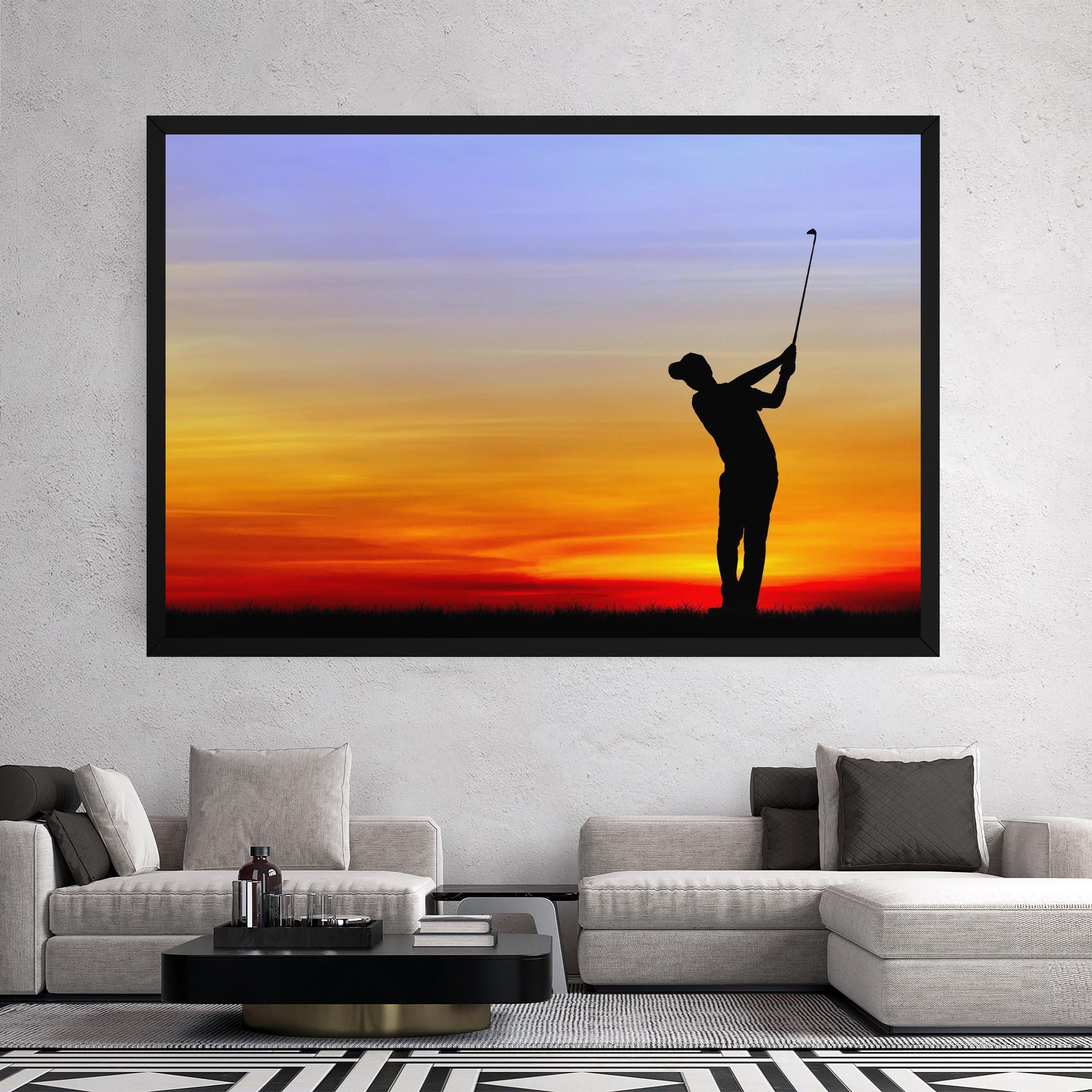 Vászonkép Playing Golf Sunrise mockup 2