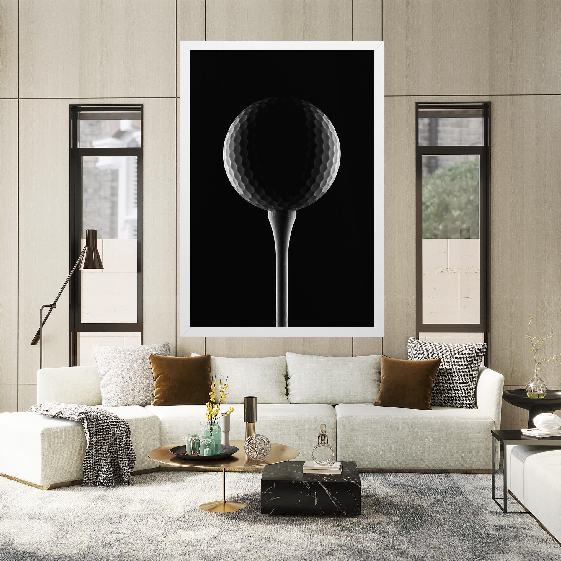 Vászonkép Golf Ball Black mockup 2