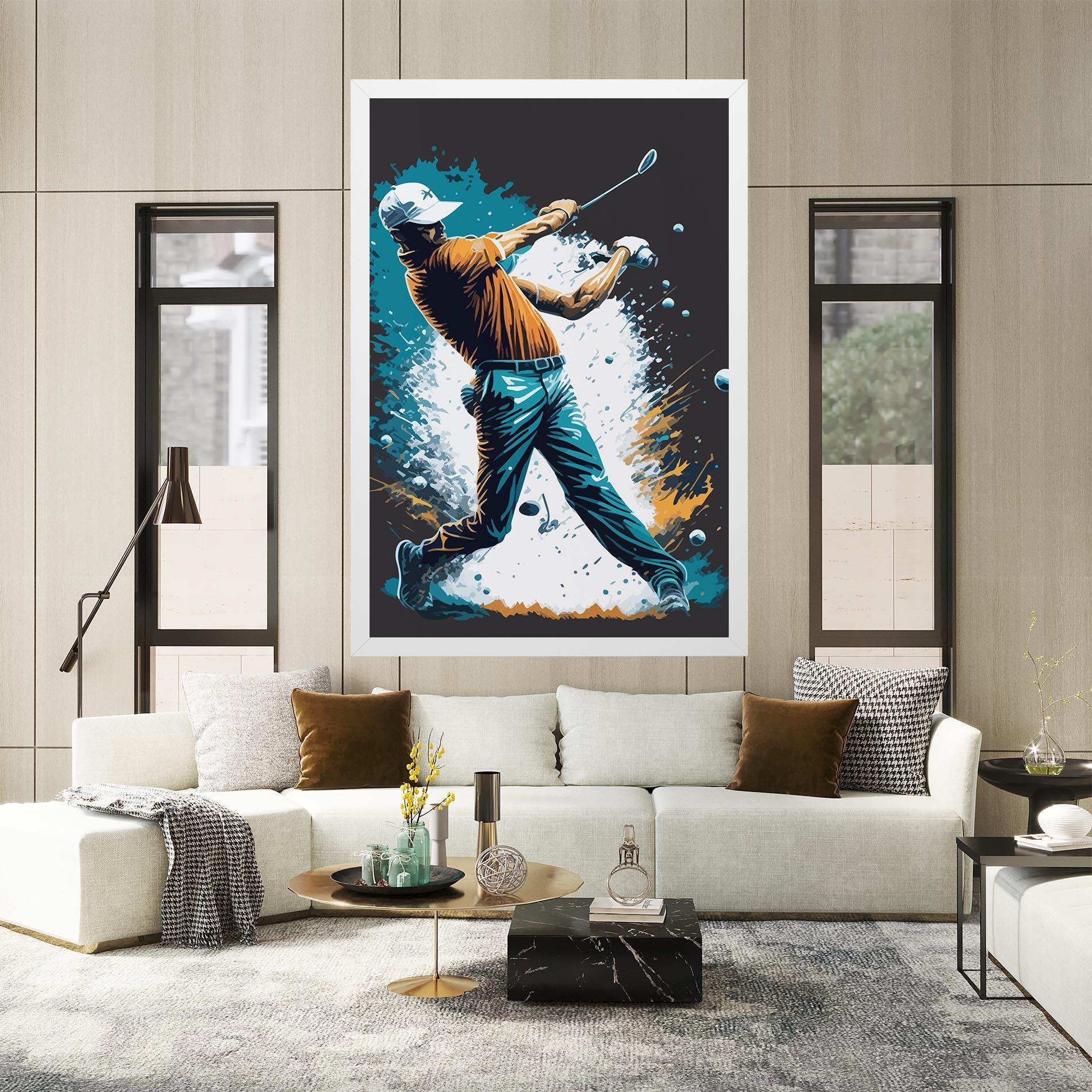 Vászonkép Golf On Grey mockup 2