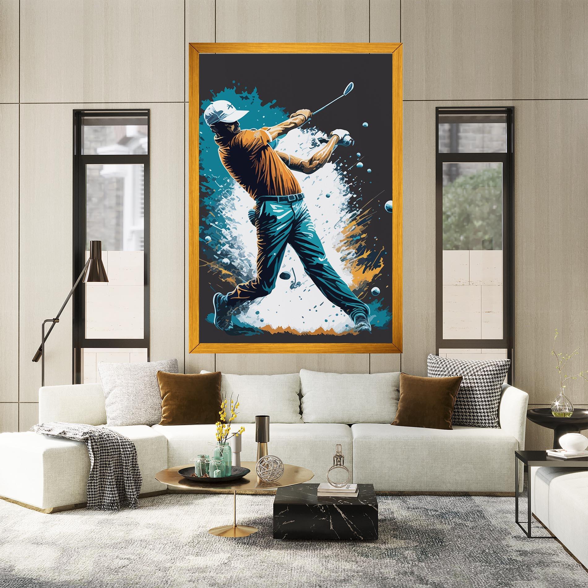 Vászonkép Golf On Grey mockup 2