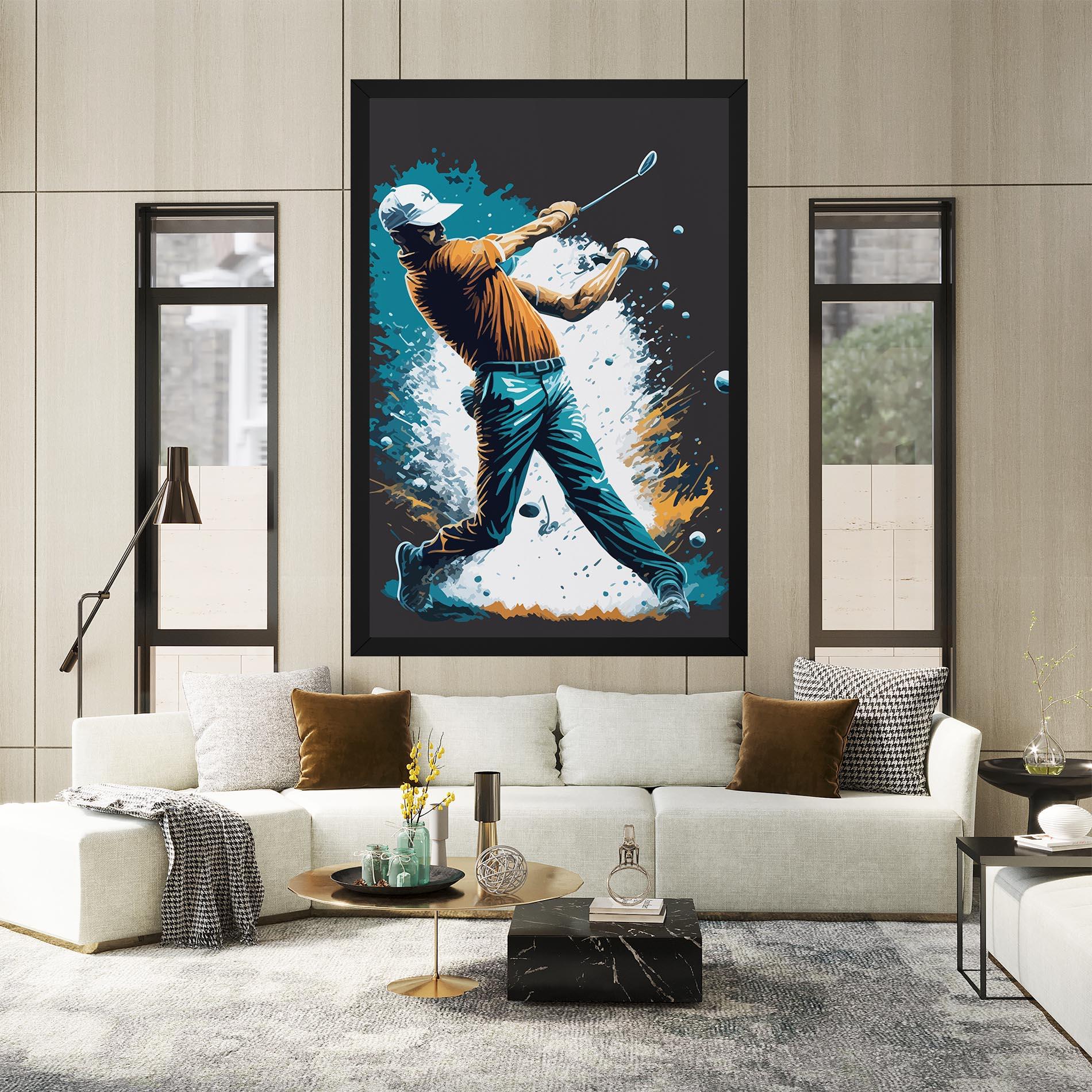Vászonkép Golf On Grey mockup 2