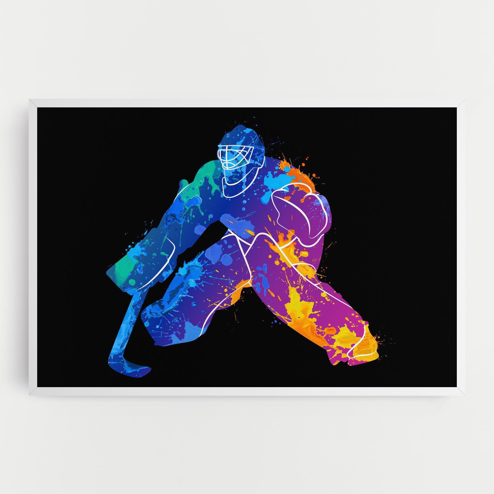 Vászonkép Blue Purple Hockey mockup 0