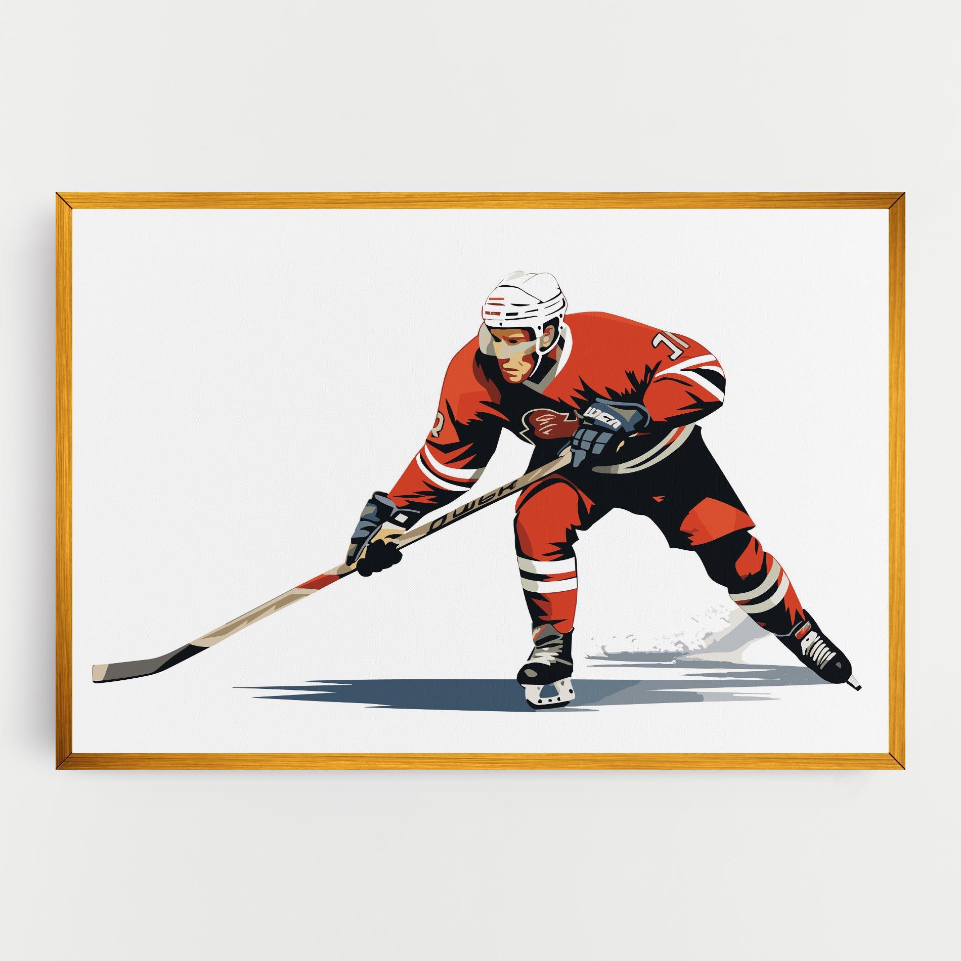 Vászonkép Hockey Orange Player mockup 0