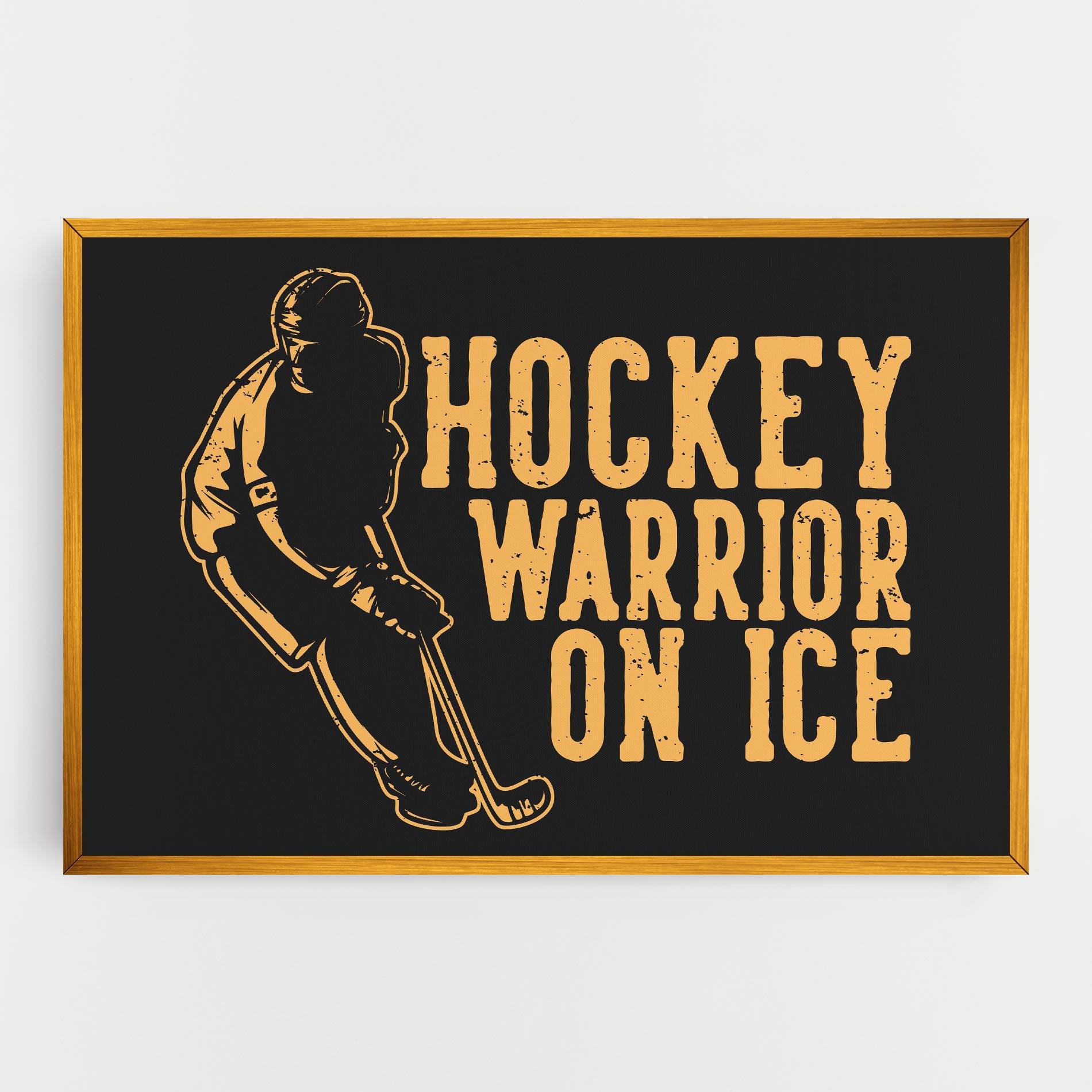 Vászonkép Hockey Worrior mockup 0