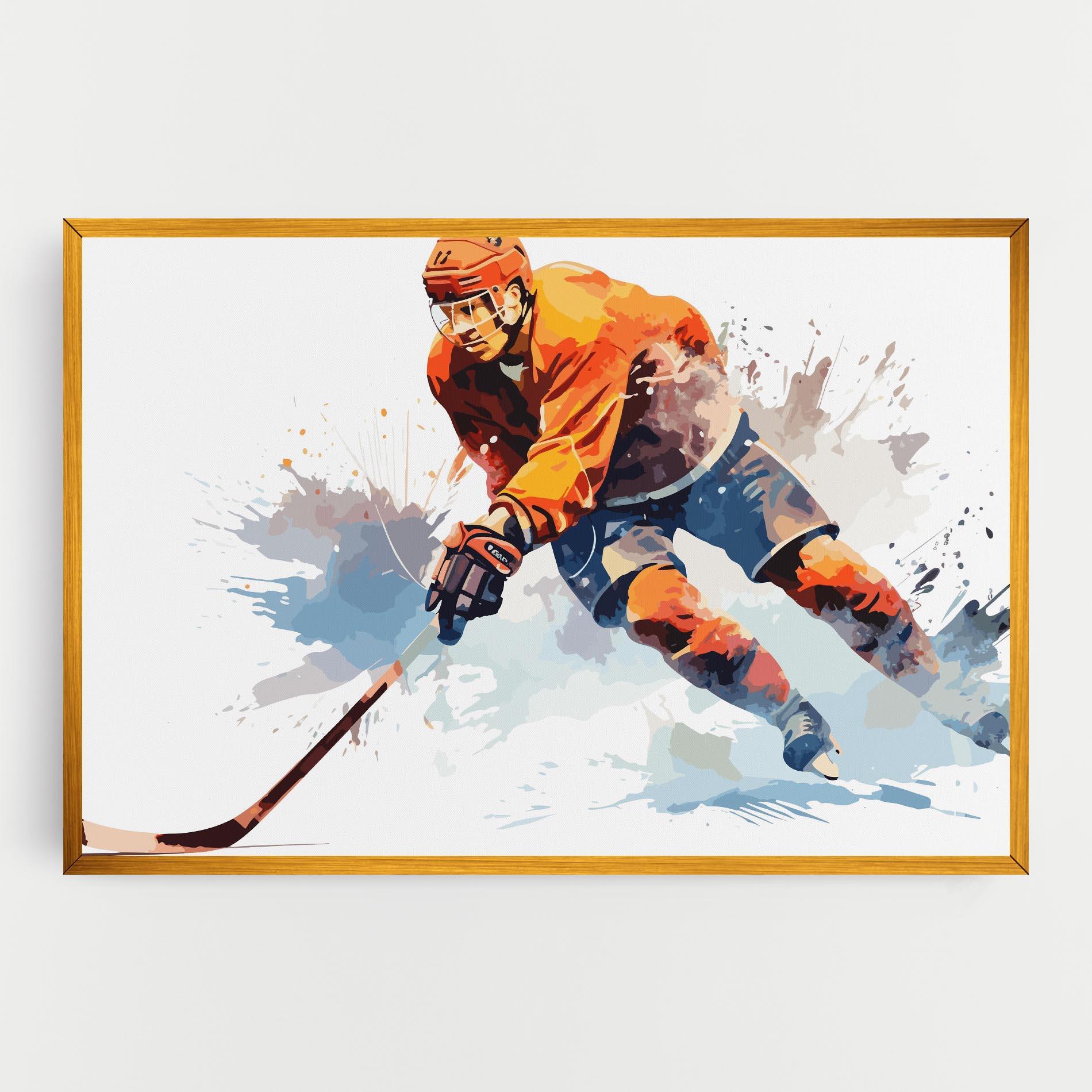 Vászonkép Orange Hockey mockup 0