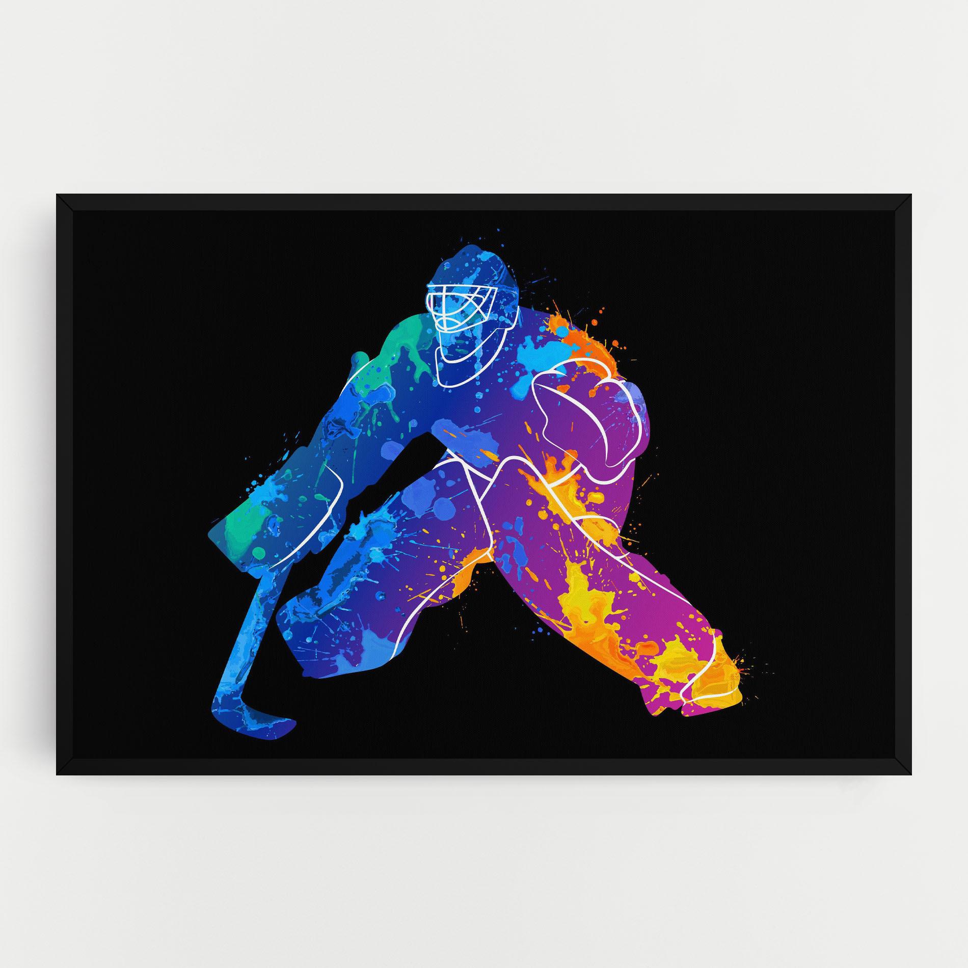 Vászonkép Blue Purple Hockey mockup 0