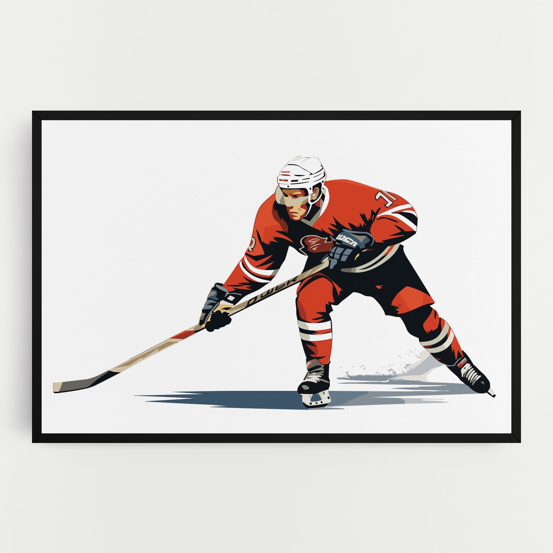 Hockey Orange Player mockup 0