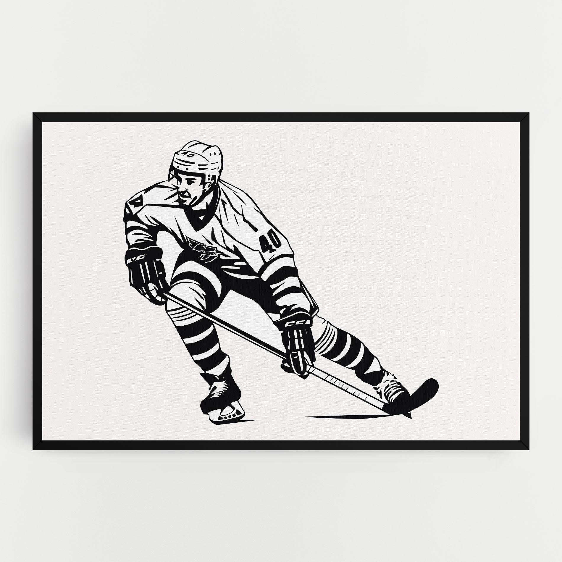 Vászonkép Hockey Player mockup 0