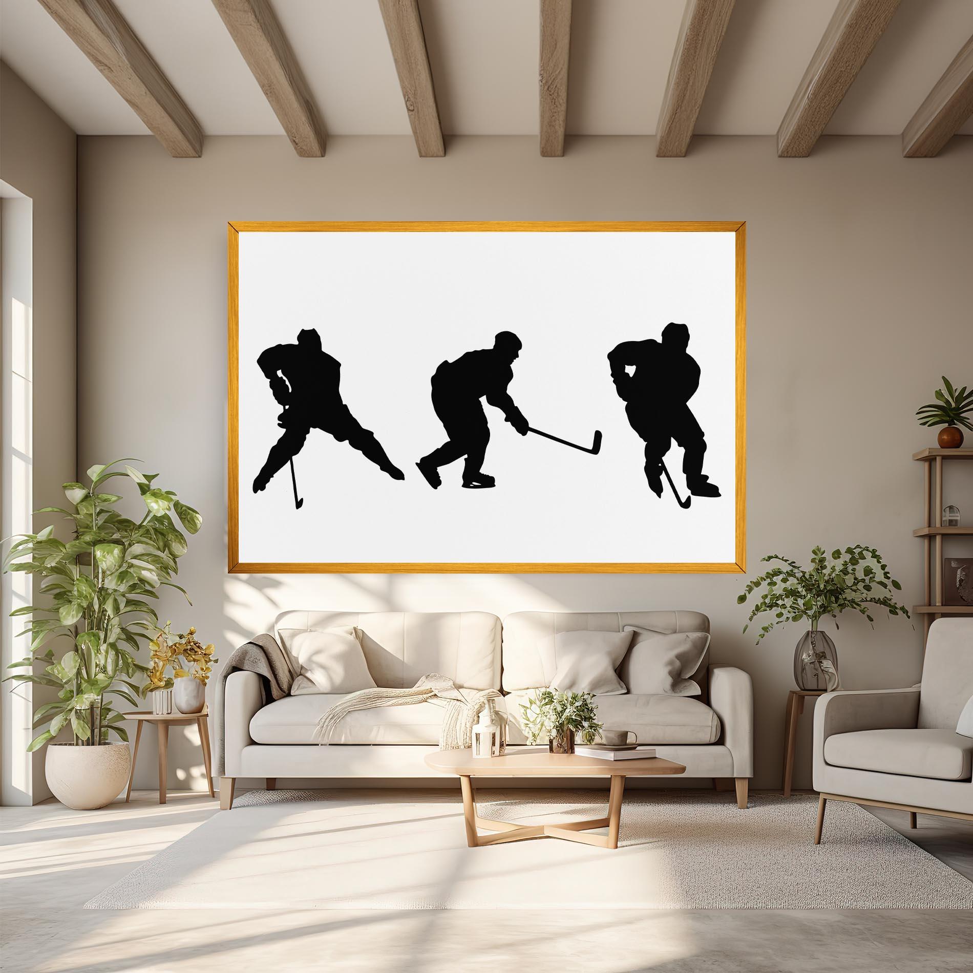 Vászonkép Hockey Pose mockup 6