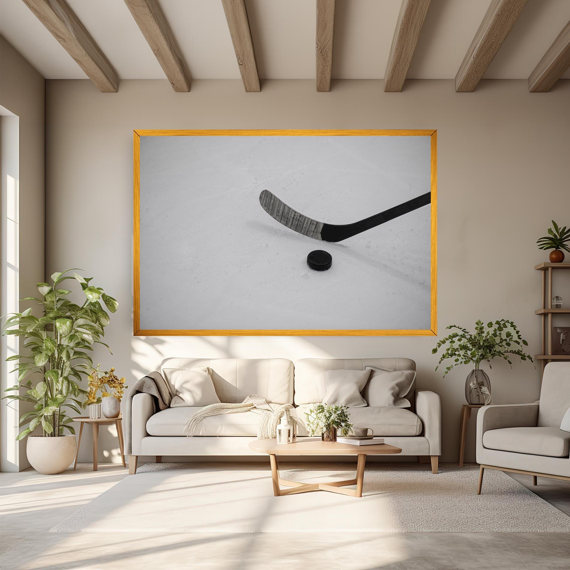 Vászonkép Hockey Puck mockup 6