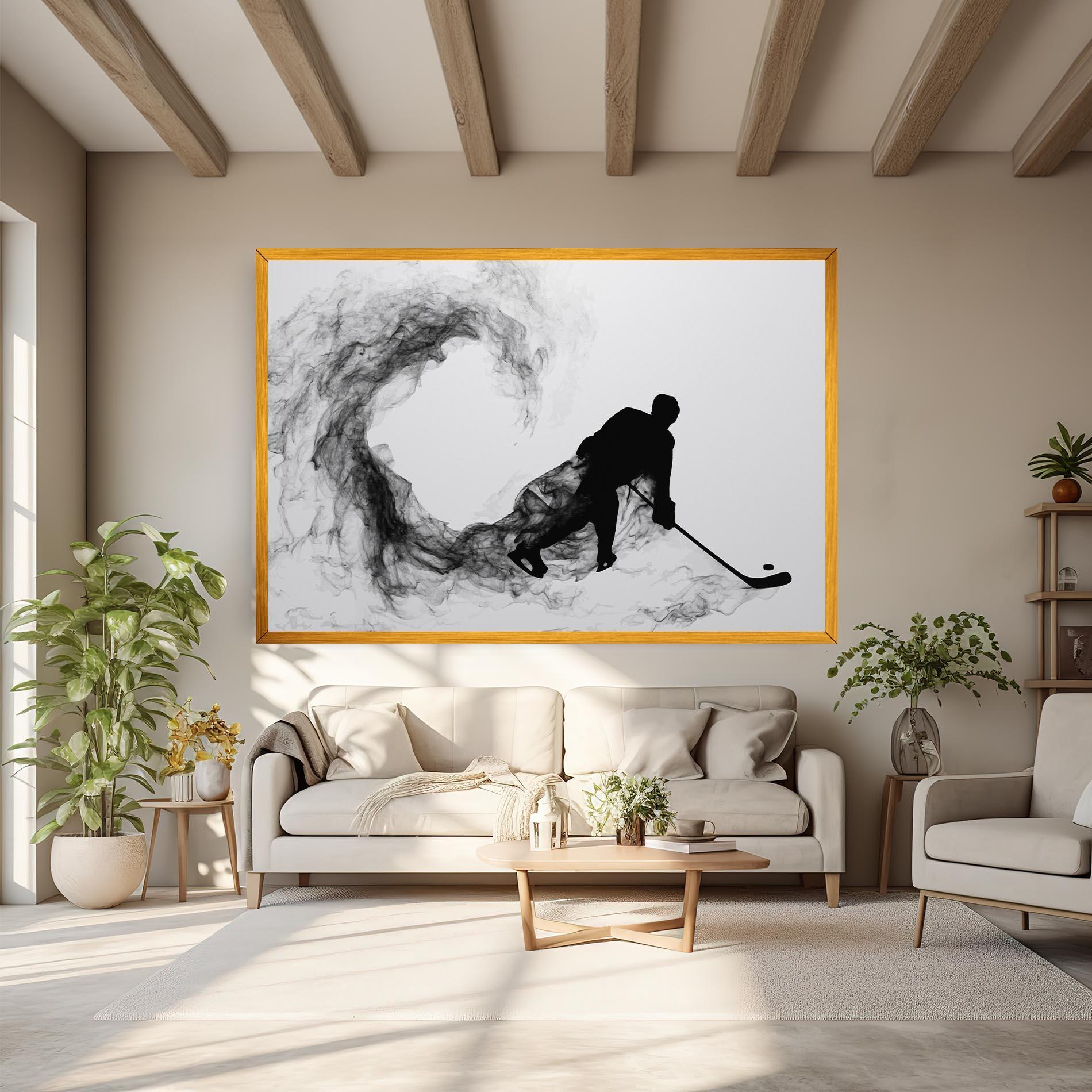 Vászonkép Hockey Smoke mockup 6