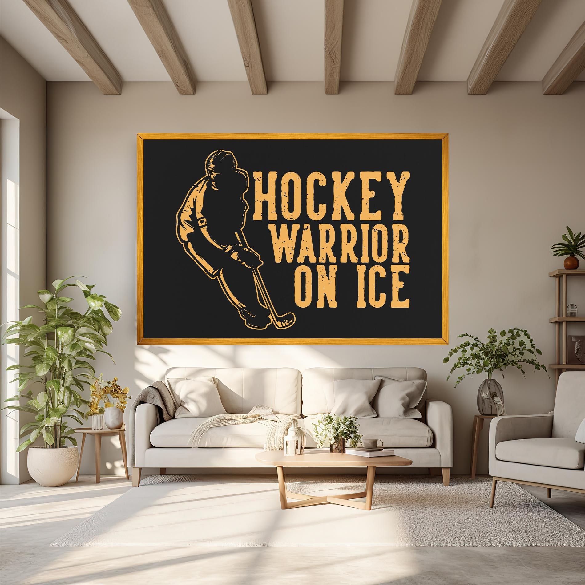 Vászonkép Hockey Worrior mockup 6