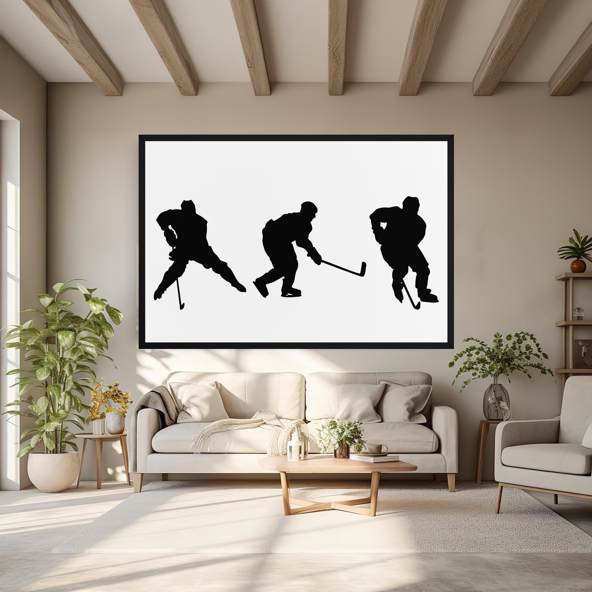 Vászonkép Hockey Pose mockup 6