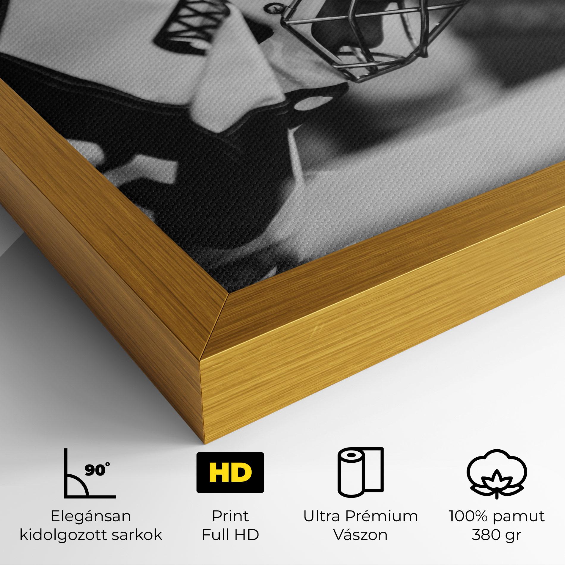 Vászonkép Black White Hockey mockup 4