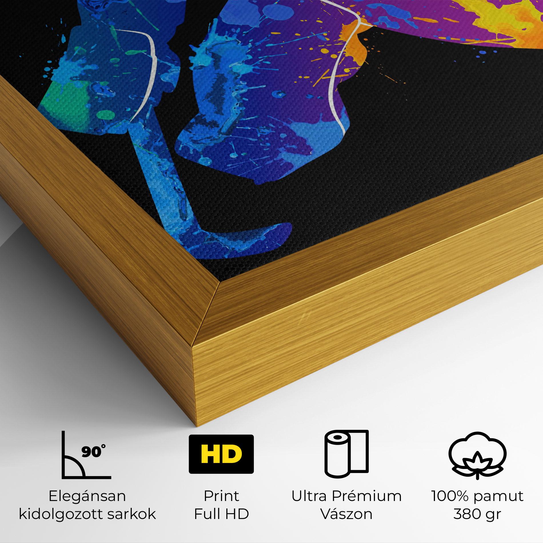 Vászonkép Blue Purple Hockey mockup 4