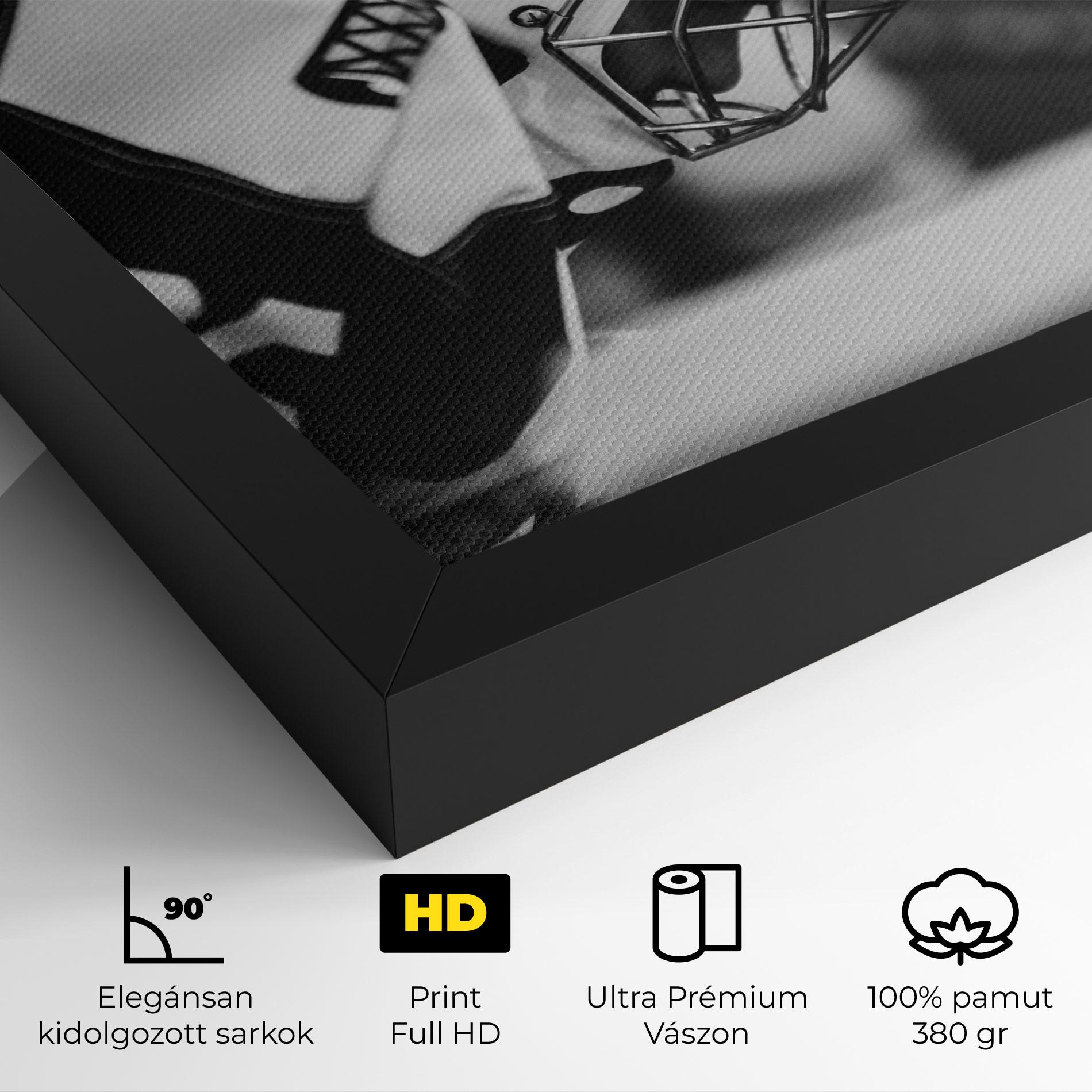 Vászonkép Black White Hockey mockup 4
