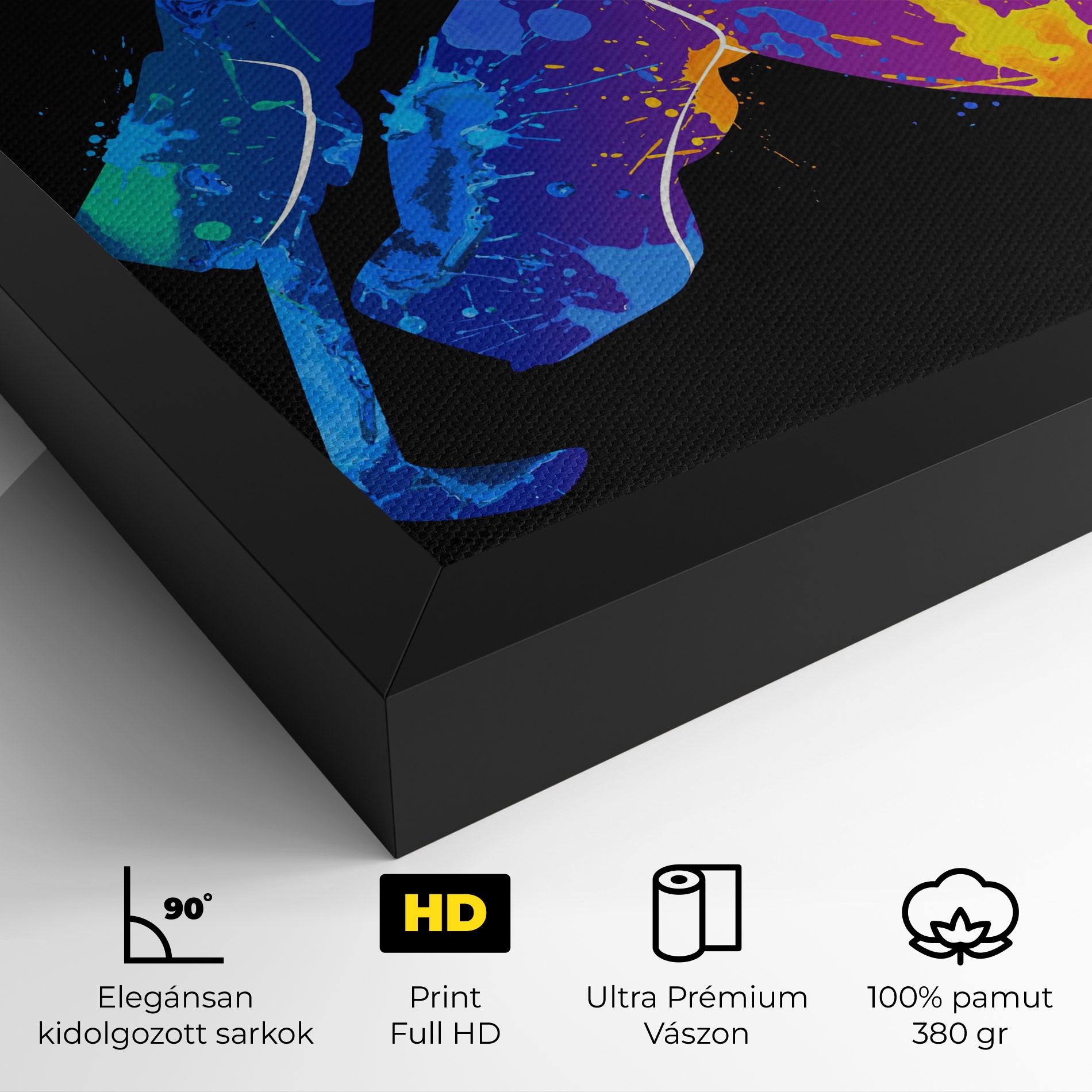 Vászonkép Blue Purple Hockey mockup 4