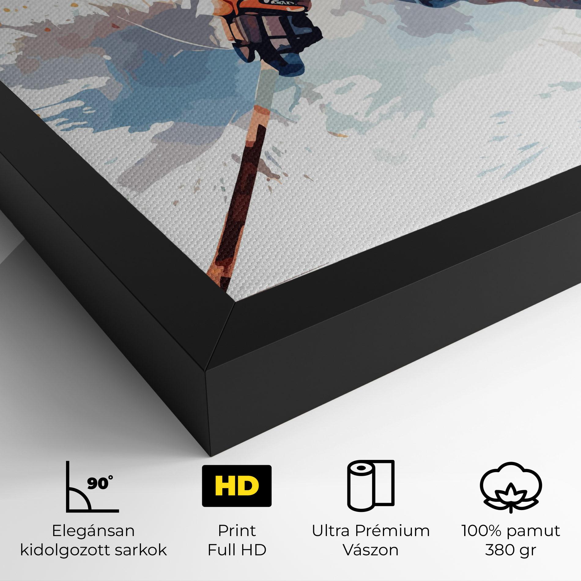 Vászonkép Orange Hockey mockup 4