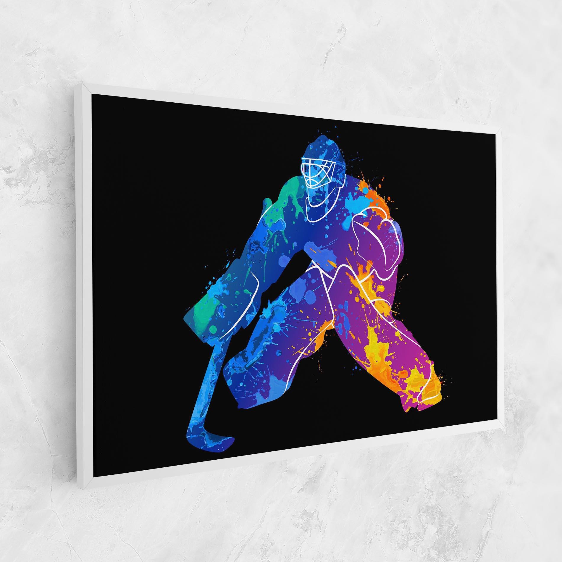 Vászonkép Blue Purple Hockey mockup 1