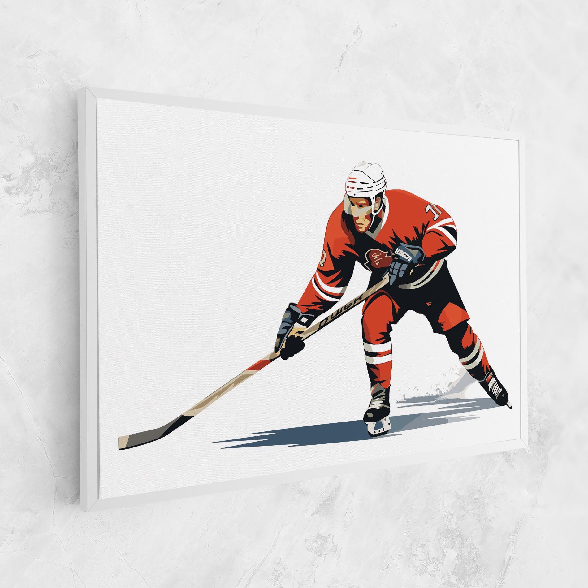 Hockey Orange Player mockup 1