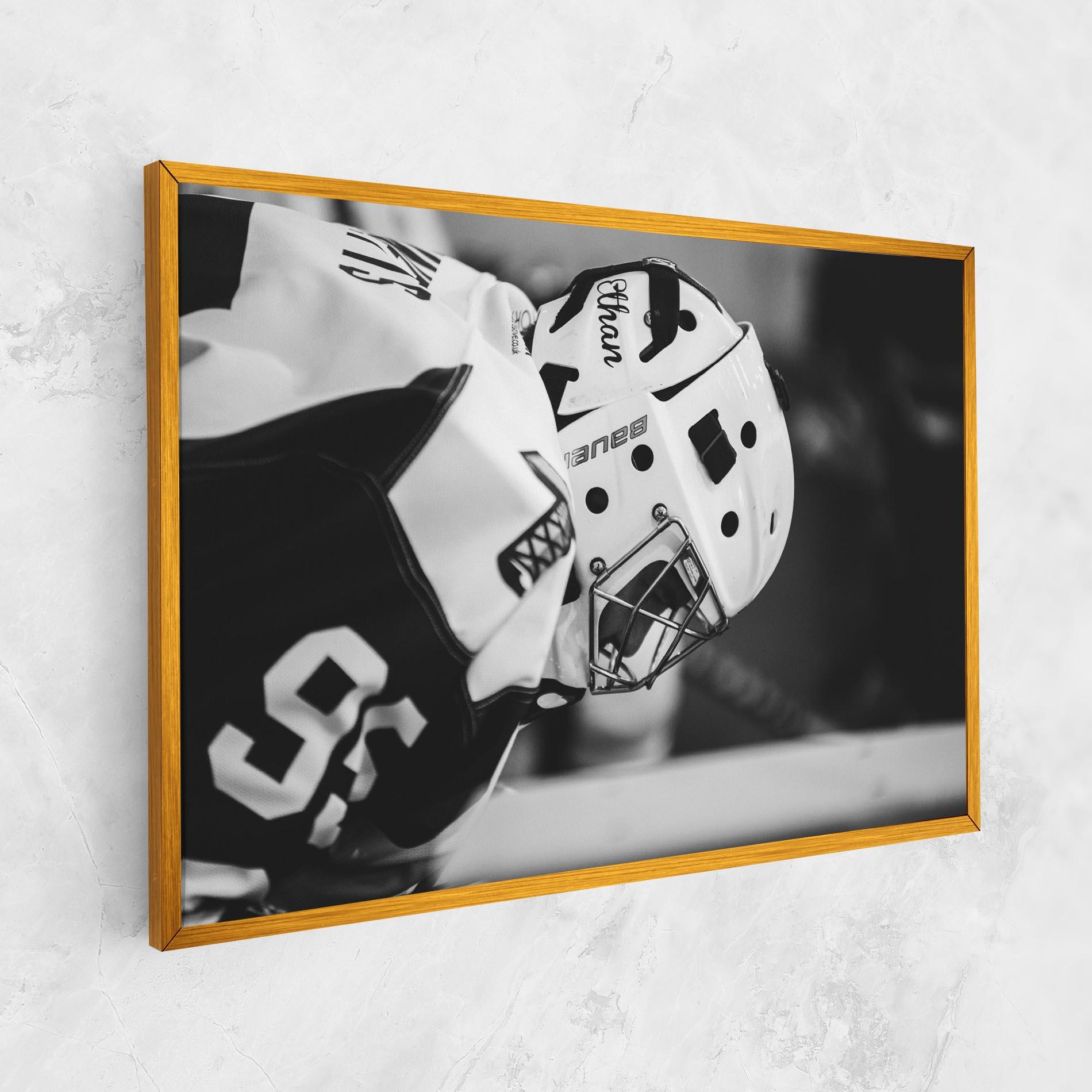 Vászonkép Black White Hockey mockup 1
