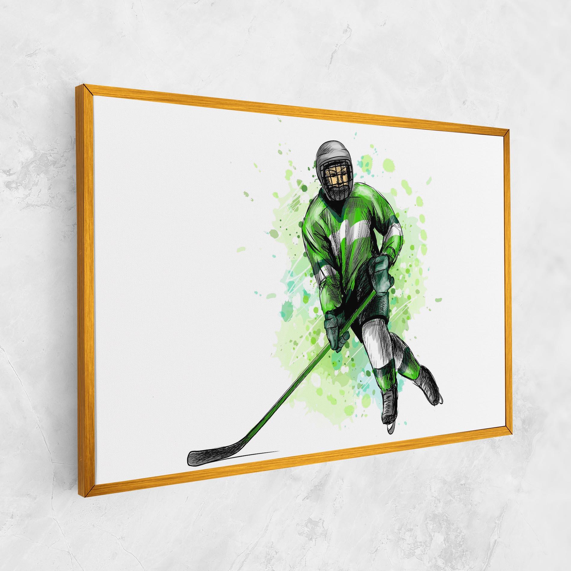 Vászonkép Green Hockey mockup 1
