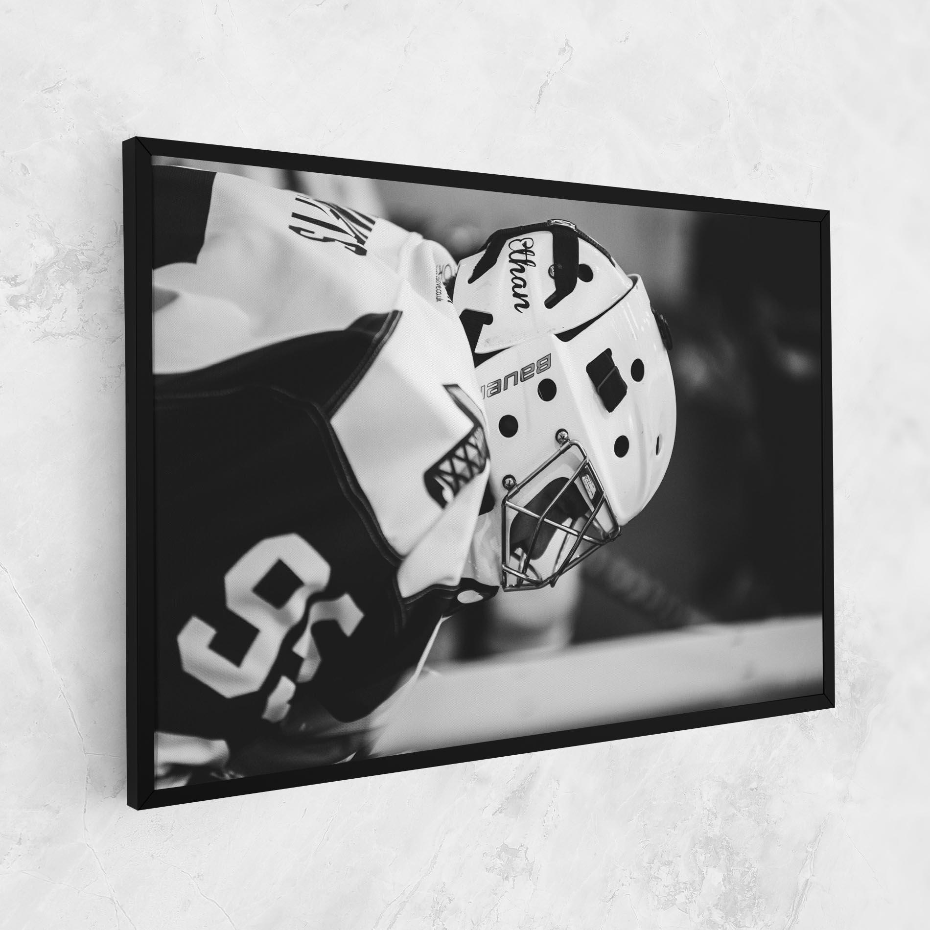 Vászonkép Black White Hockey mockup 1